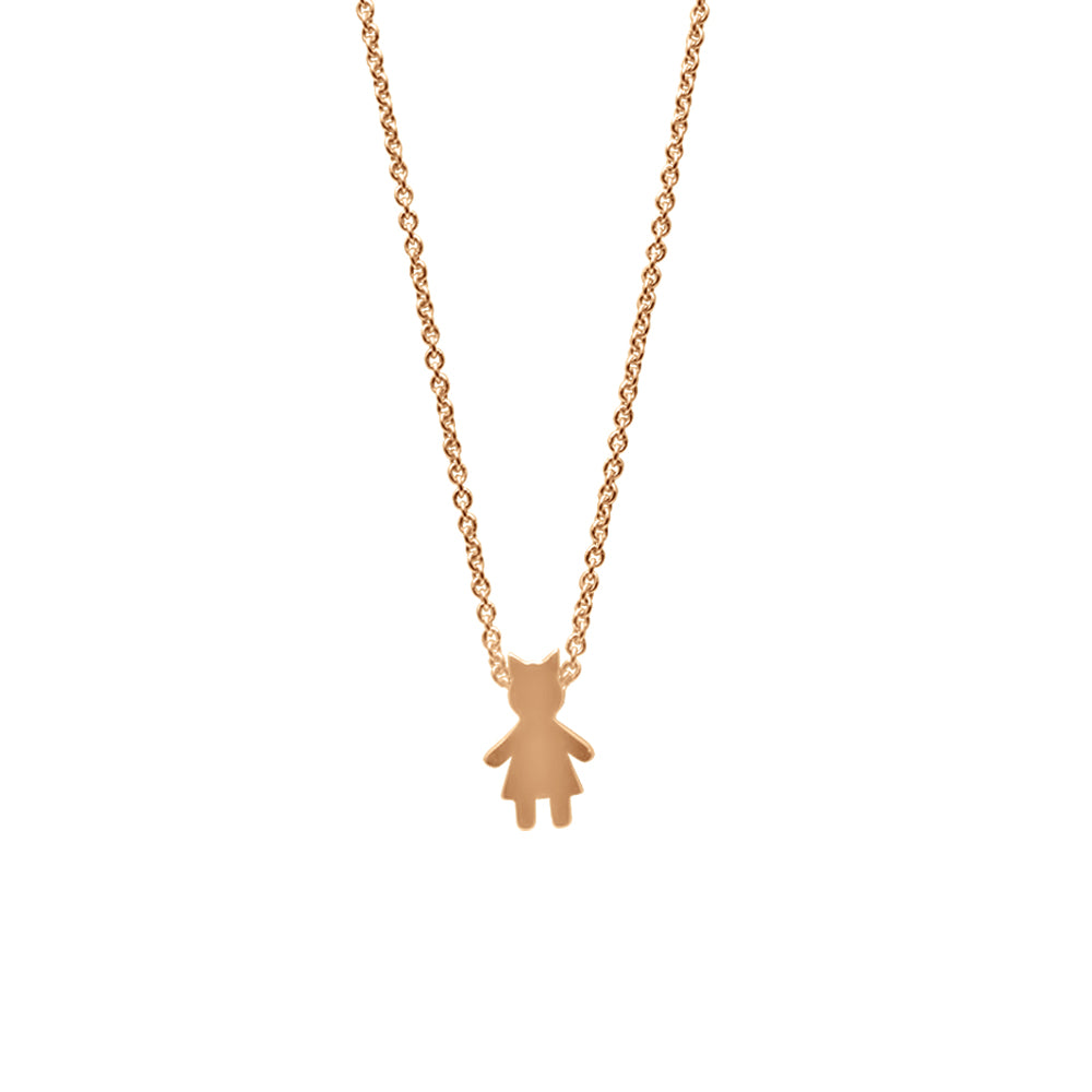 Collier L'Enfant Soleil Fille - or rouge 18k - AGUADEORO