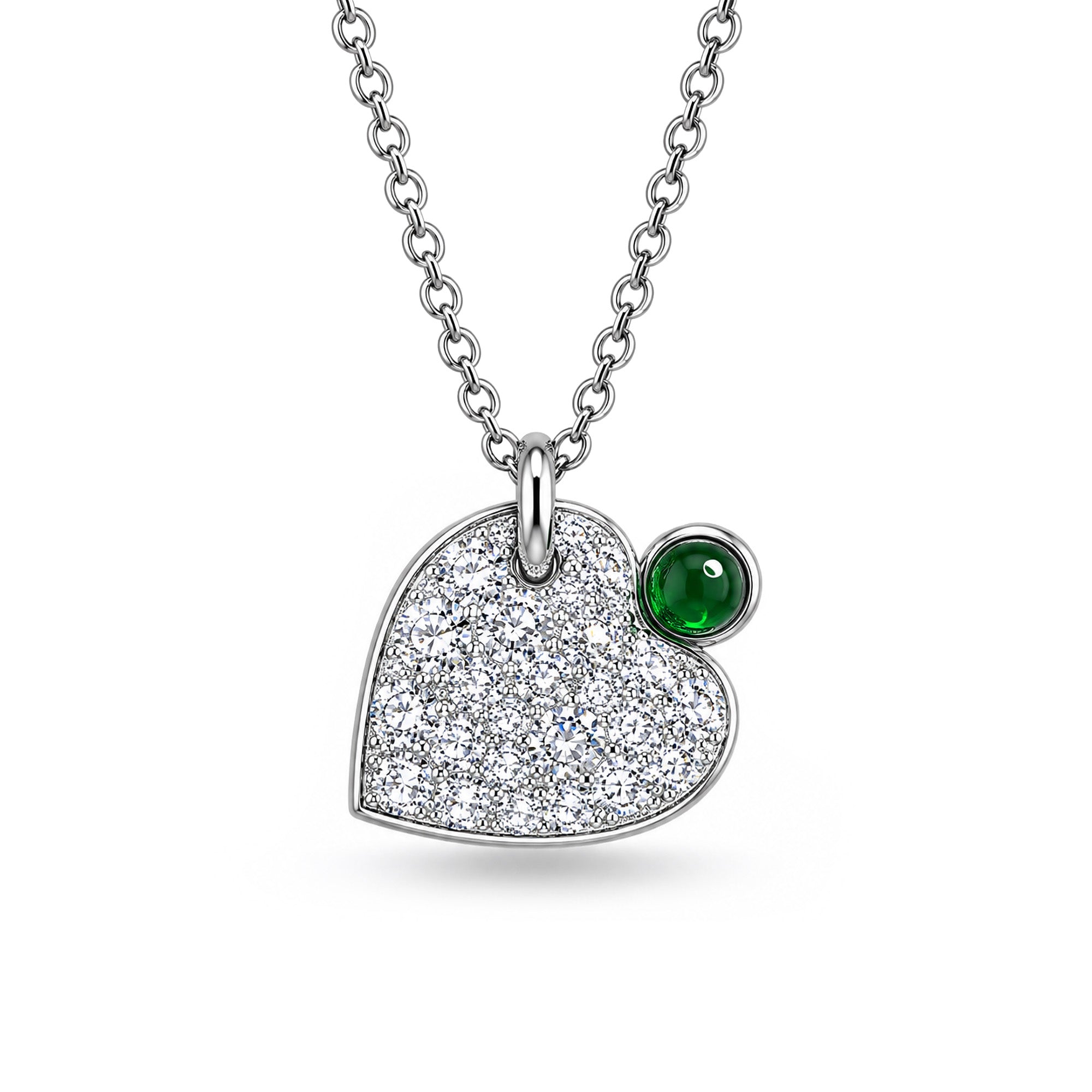 Wild Forest Heart  - oro blanco 18k