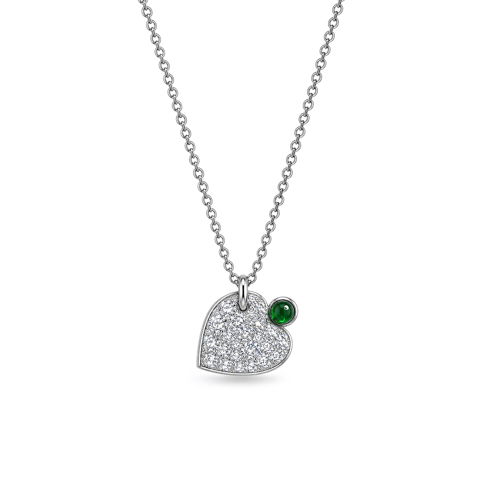 Wild Forest Heart  - oro blanco 18k