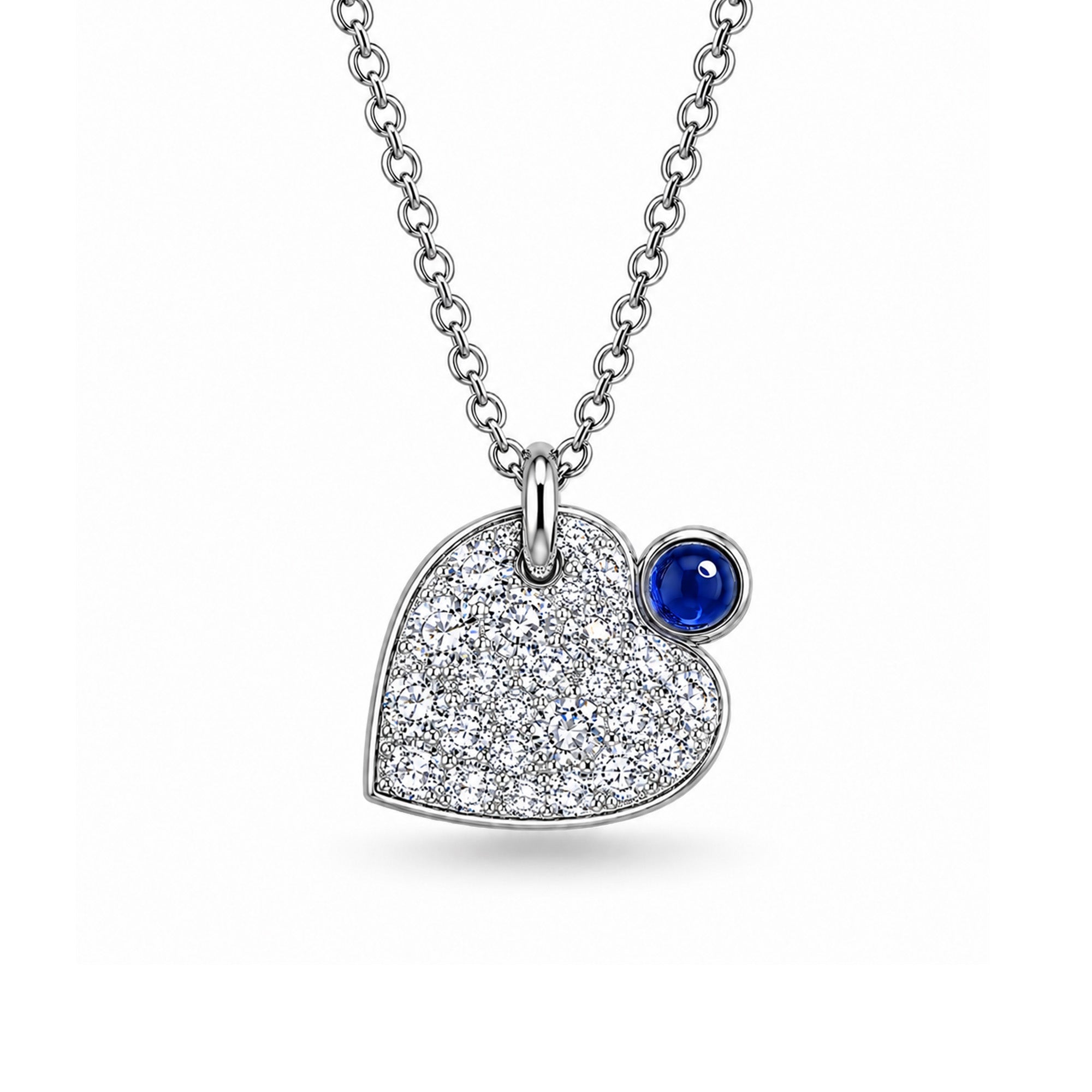 Collier Wild Forest Herz - 18k Weißgold