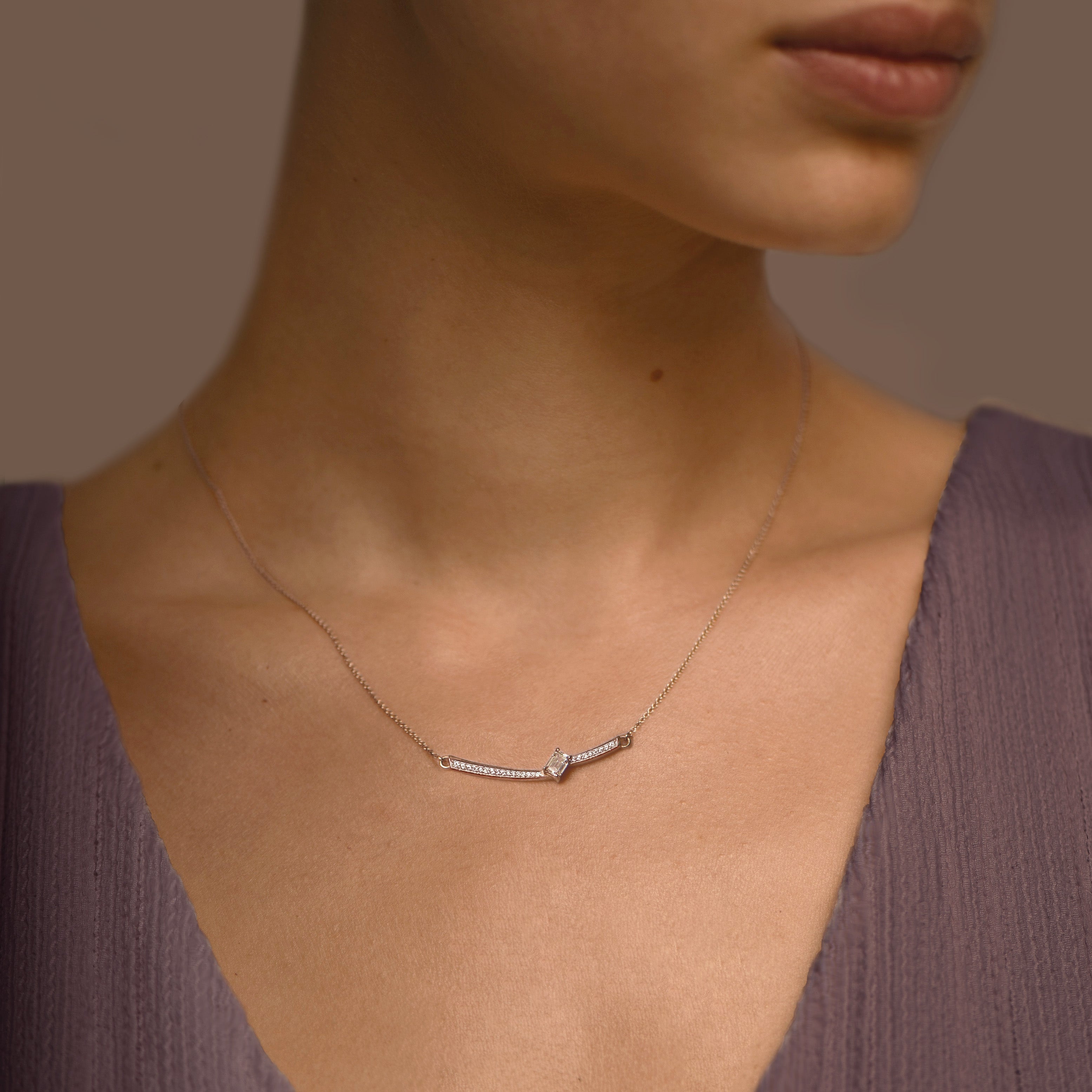 Collier The Ice Skating Girl 0.75 carats - or blanc 18k - AGUADEORO