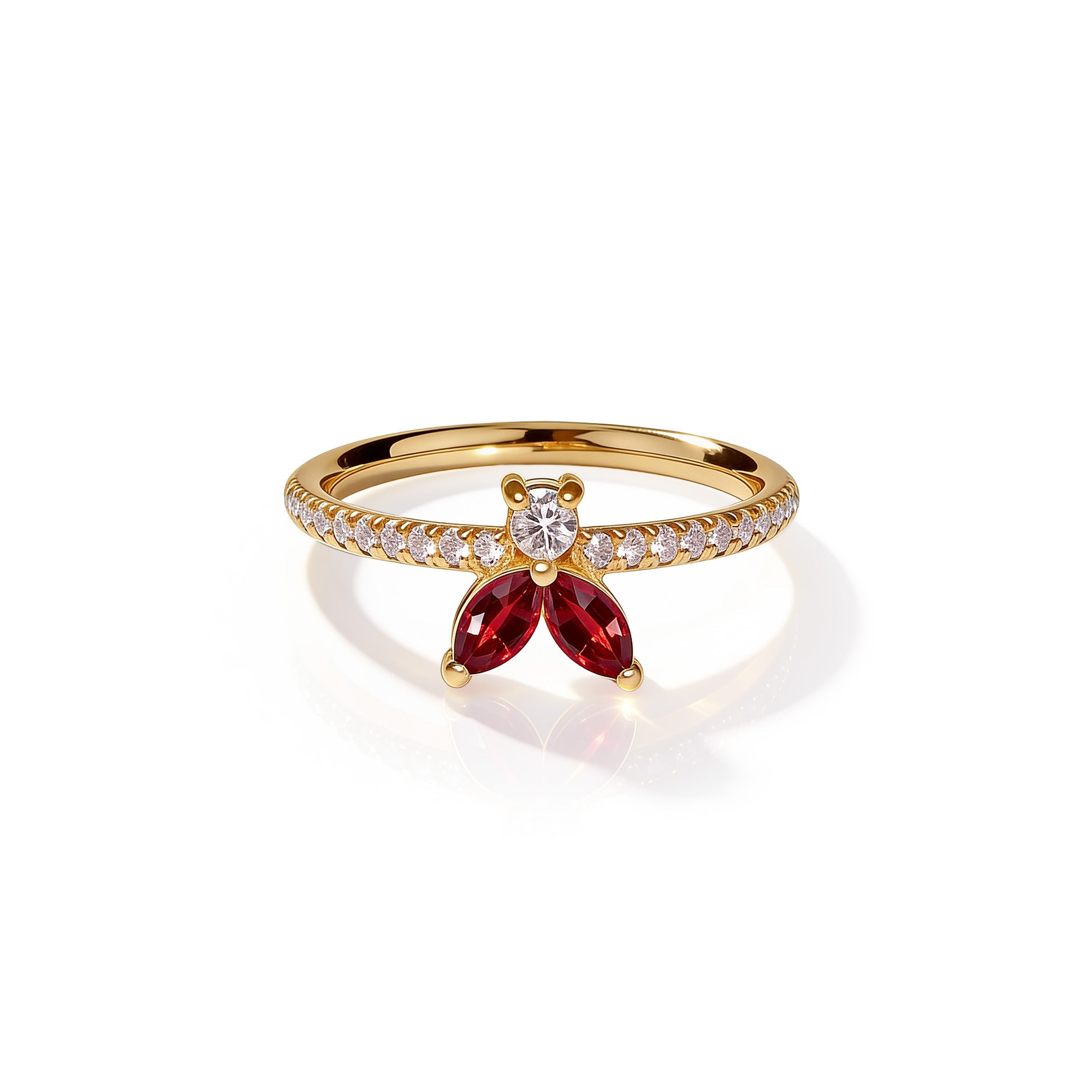 The Fancy Little Bee Rubis  - Yellow Gold 18k 