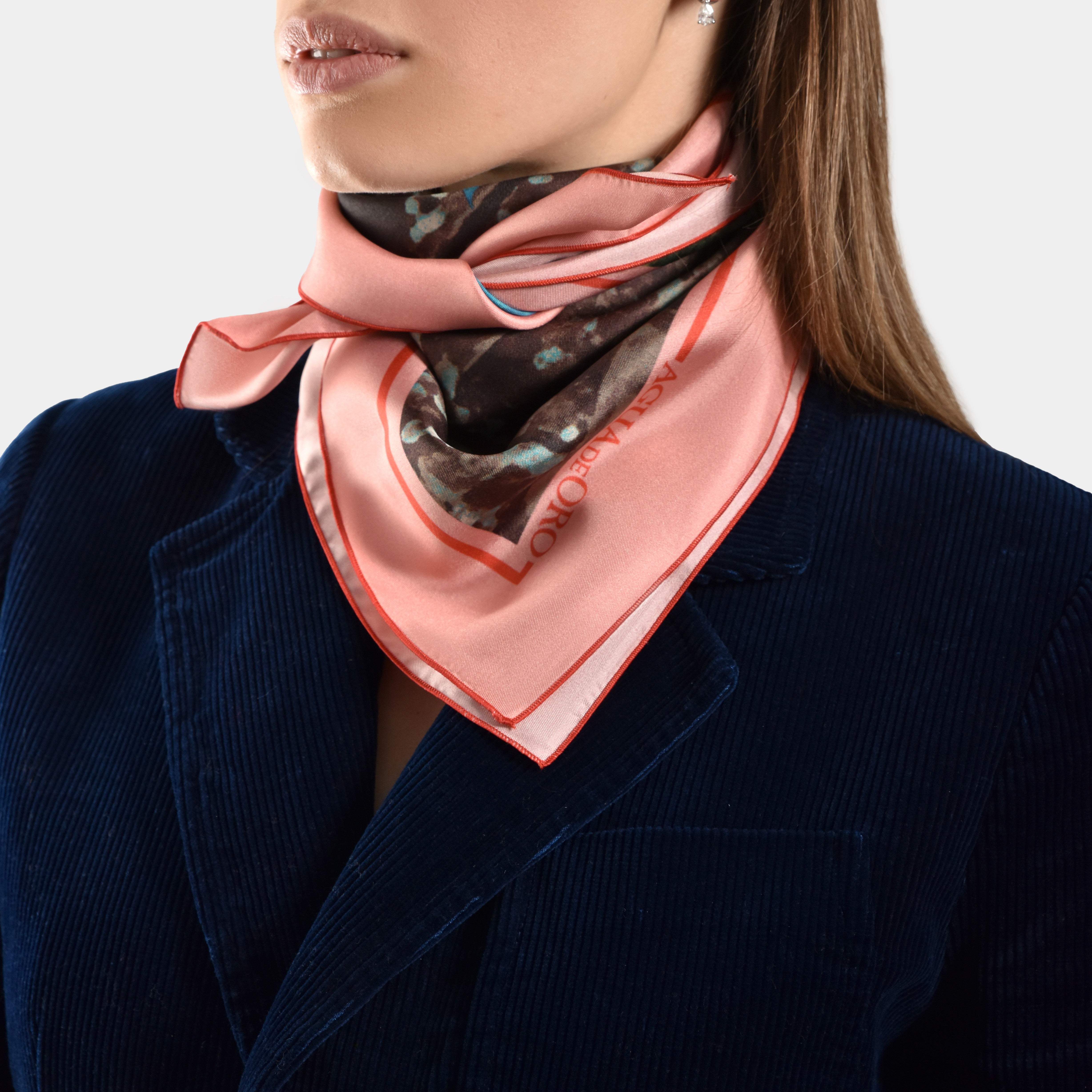 Silk Square Scarf:  Pink