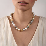 Southeast Asian multi-colored pearl necklace 