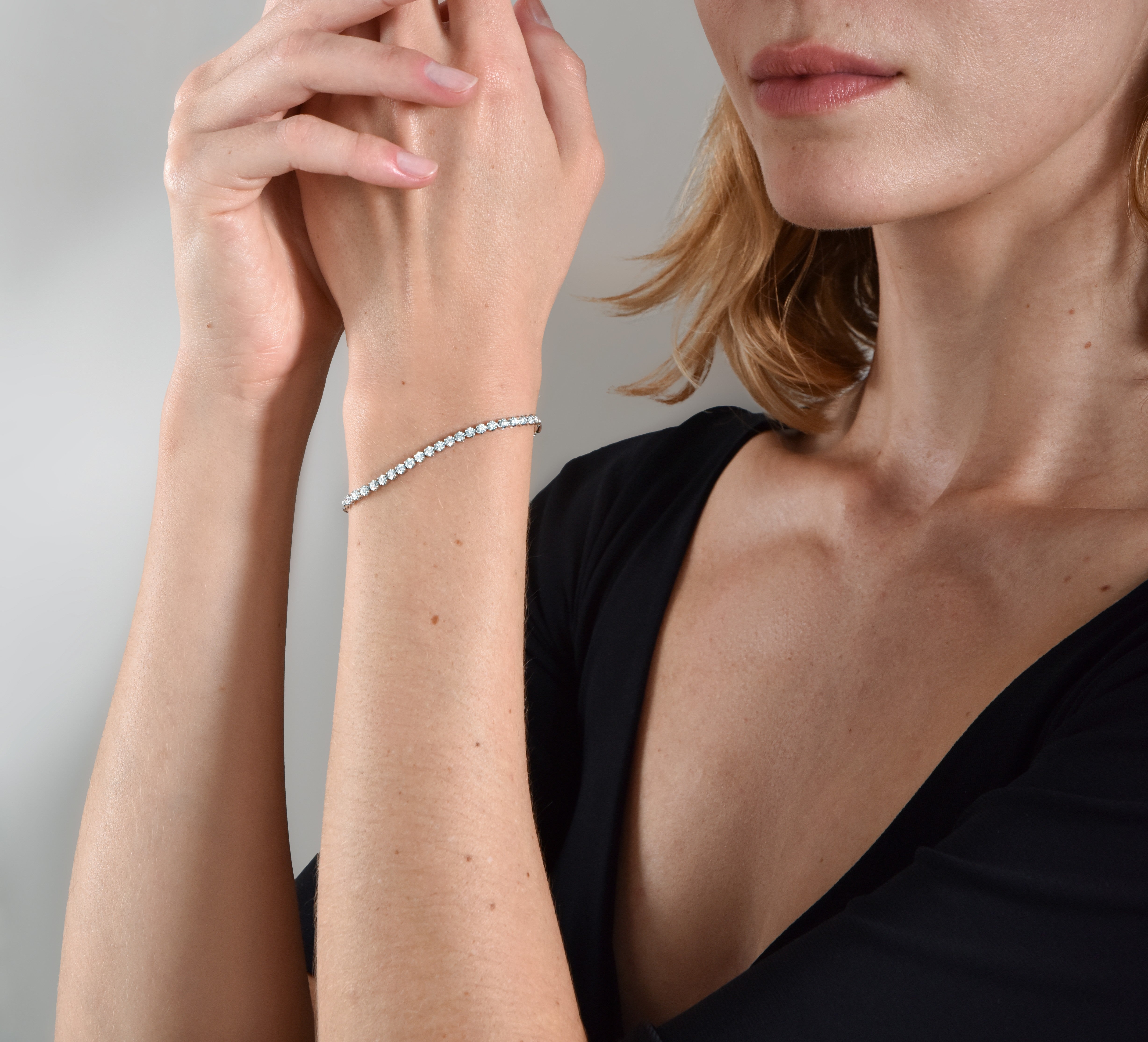 The Queen Diadem Bracelet 0.66 carat - or blanc 18k