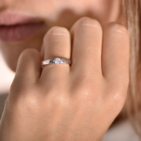 The Minimalist Lady 0.30 carats - platine 950 - AGUADEORO