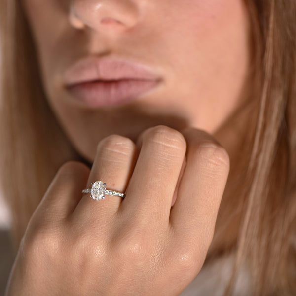 The Fancy Little Dove Oval 1.14 carats - platine 950 - AGUADEORO