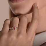 The Red Temple of Saturn 0.75 carats - platine 950 - AGUADEORO