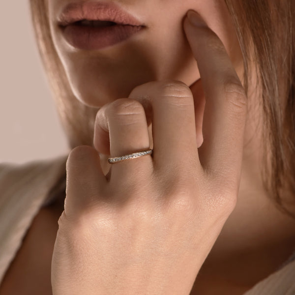The Bicolor Infinity Thousand Prongs - platine 950 - AGUADEORO