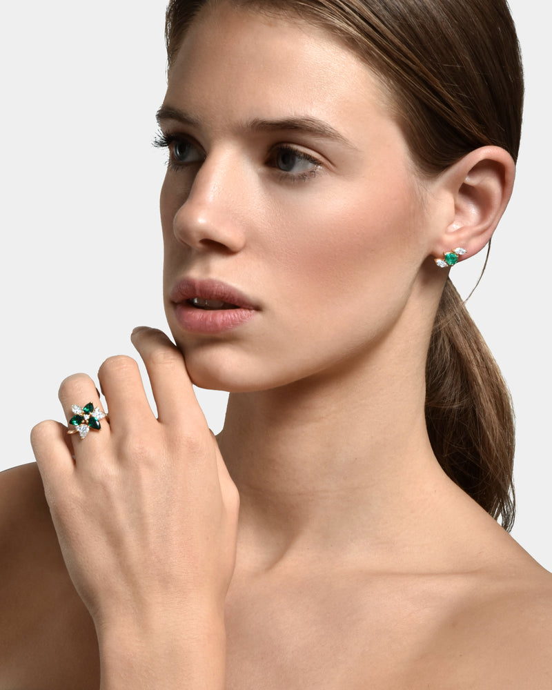 Ohrringe Wild Forest - Gelbgold 18 K