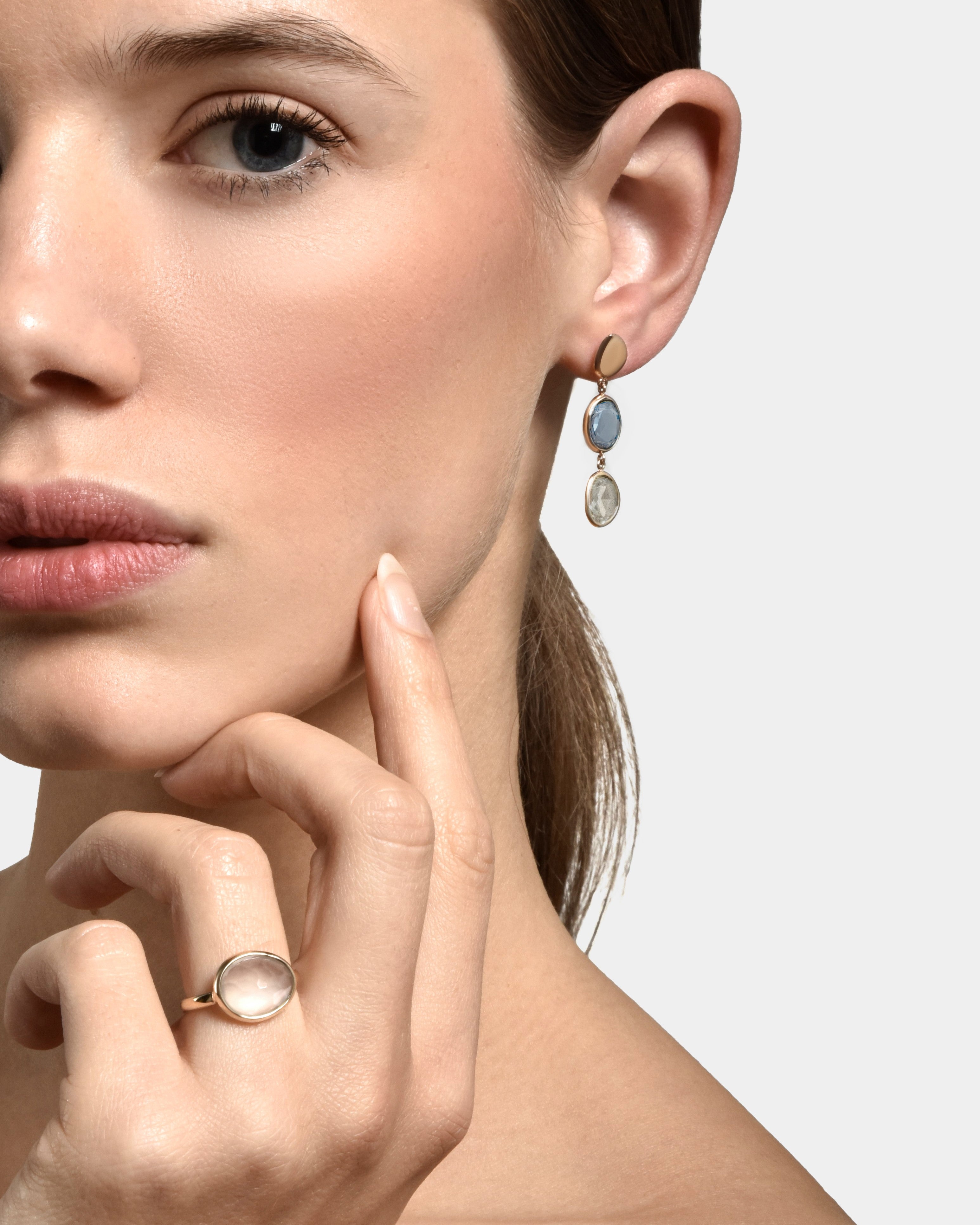 Boucles d'oreilles Océane  - or jaune 18k