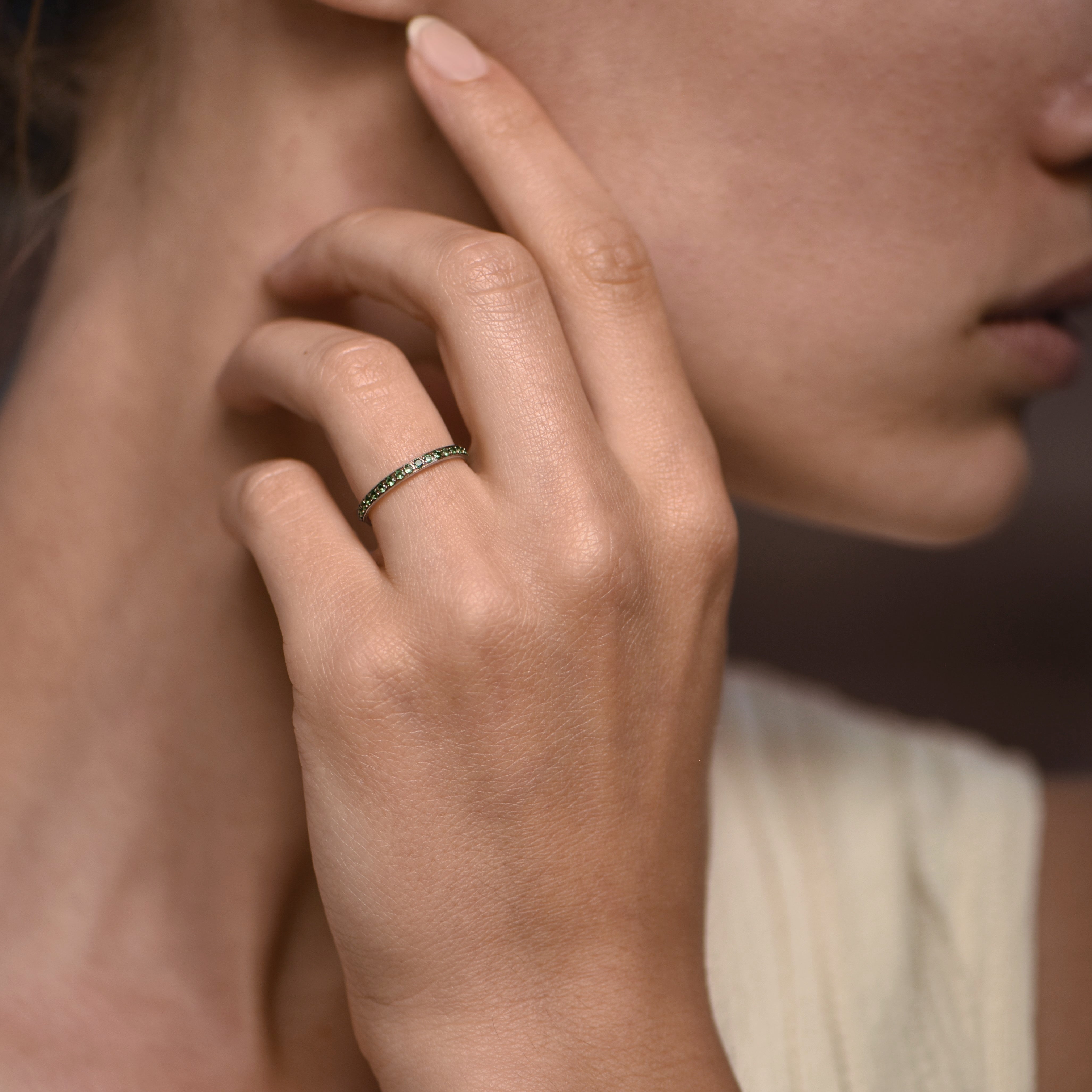 Rainbow Vert Vibrant - or blanc 18k - AGUADEORO