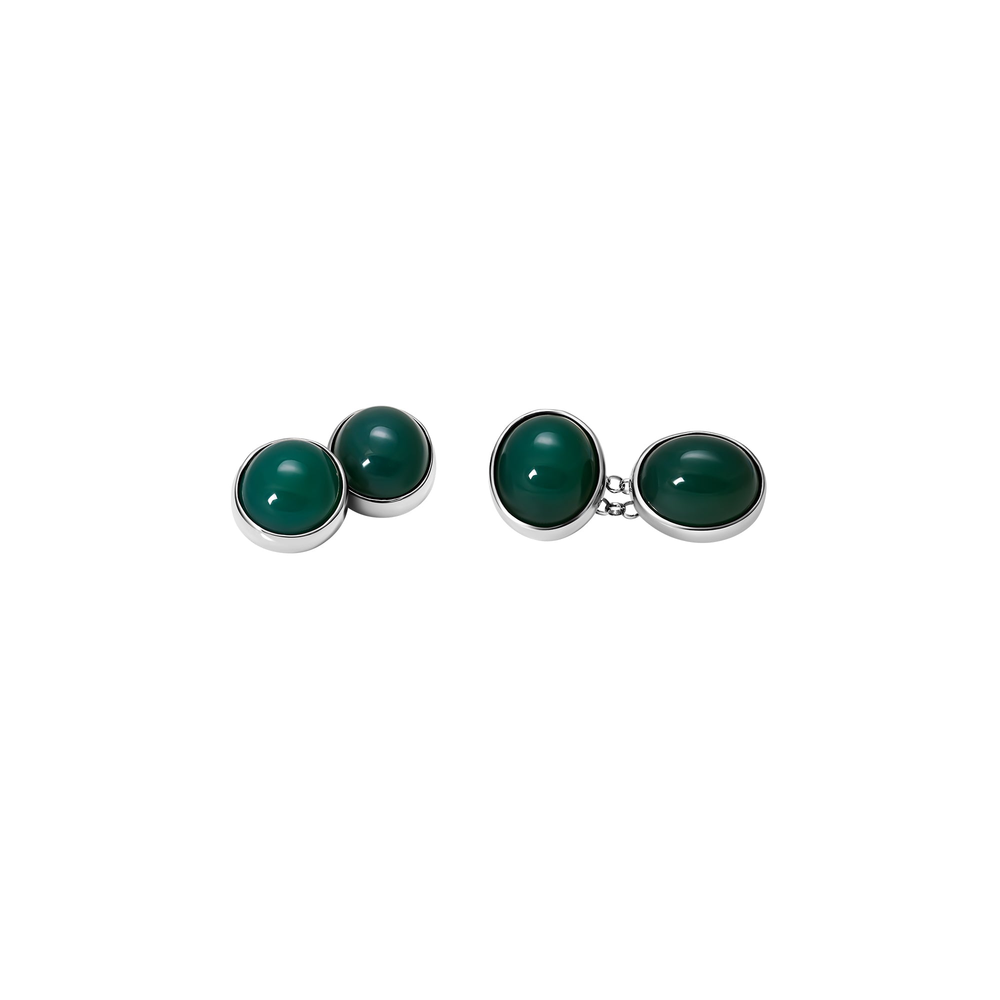Cufflinks  Jade - or Blanc 18k - AGUADEORO