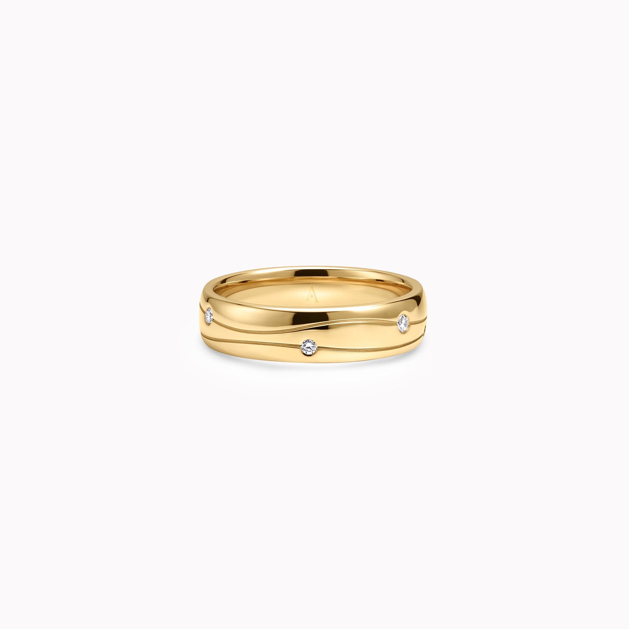 The Fancy Double Waterway - oro amarillo 18k