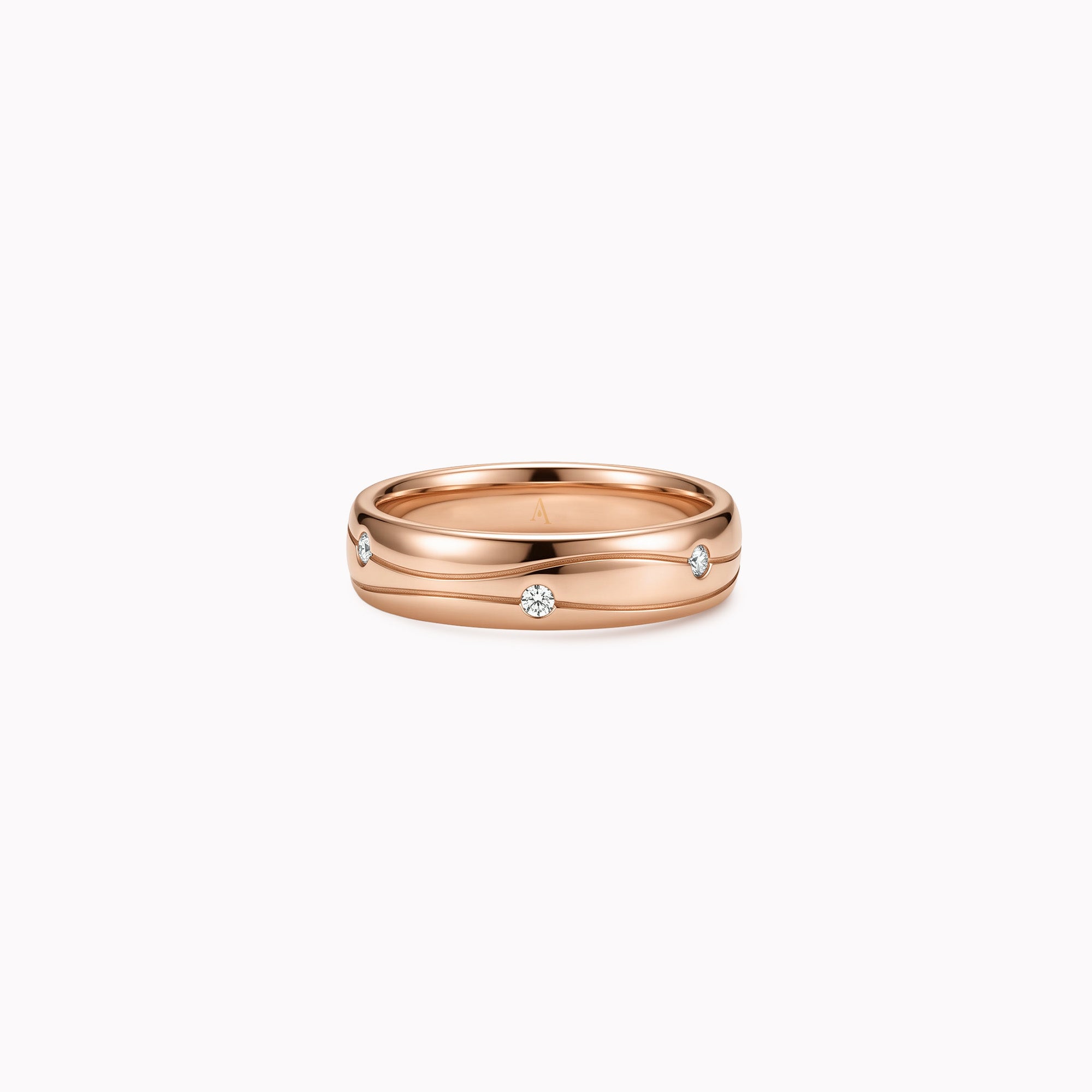 The Fancy Double Waterway - oro rojo 18k