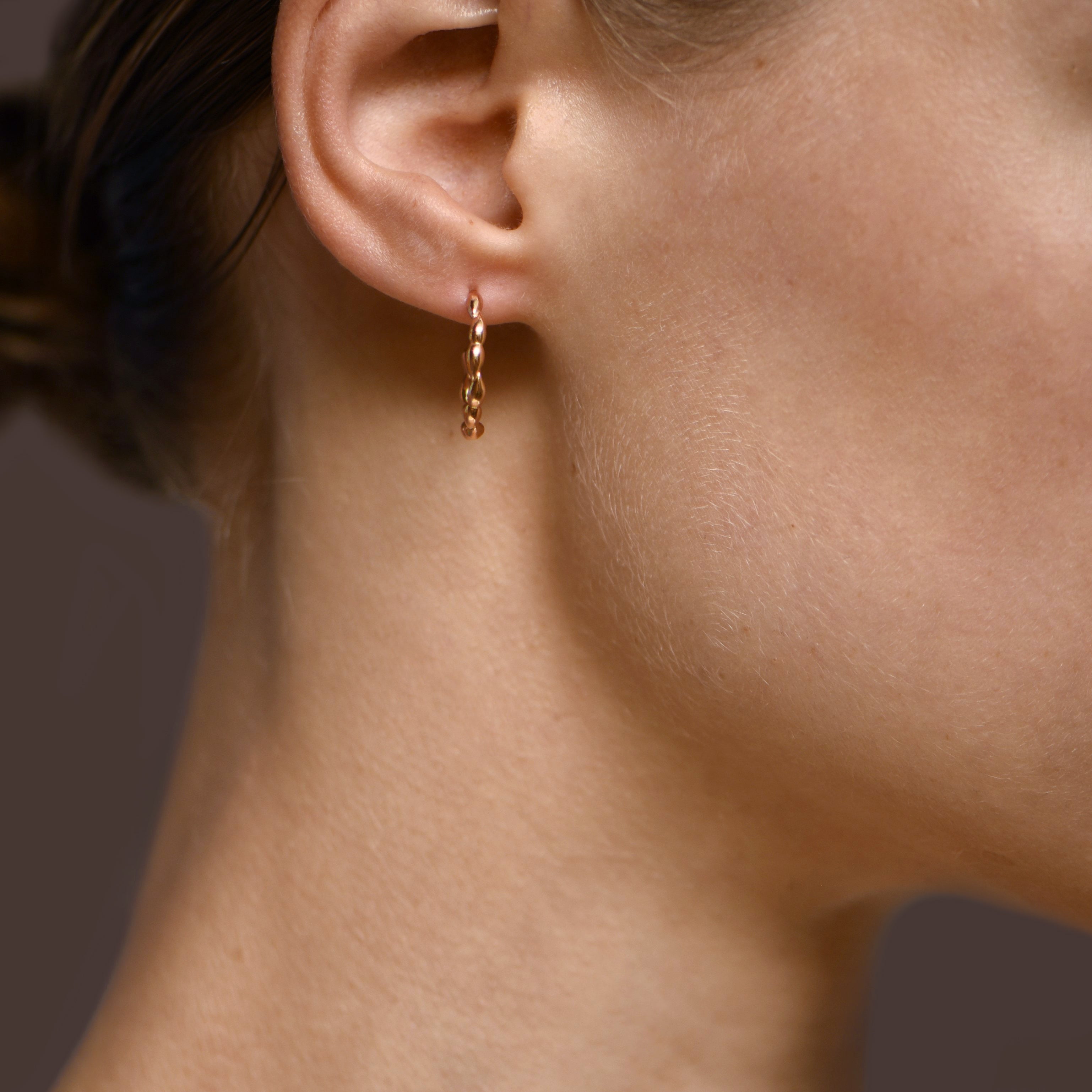 Boucles d'oreilles Tresa Drops - or rouge 18k - AGUADEORO