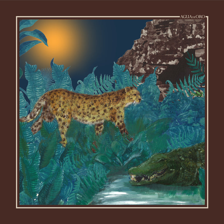Pañuelo de seda Le Silence du Jaguar
