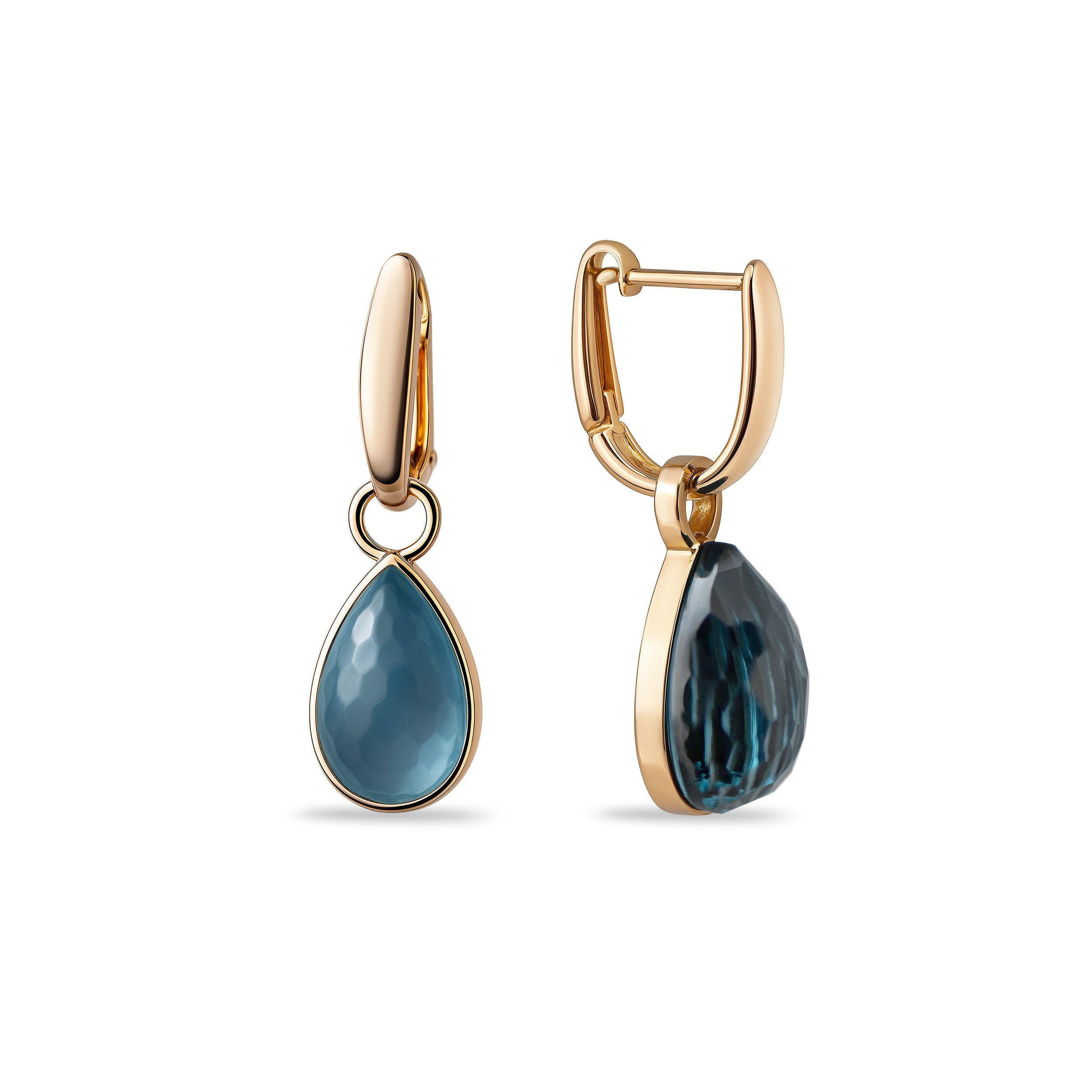The HoneyComb tourmaline bleu foncé - or rouge 18k