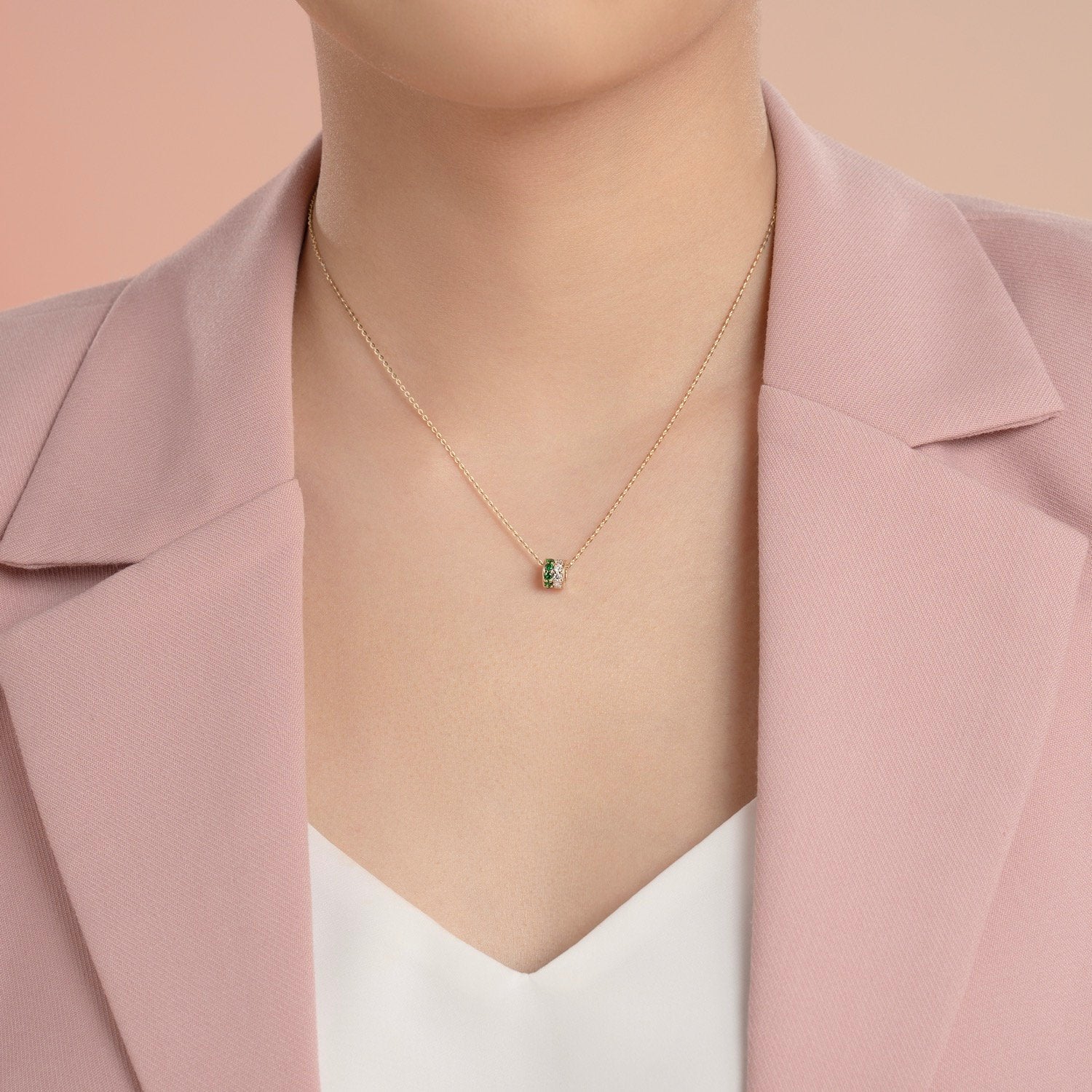 Necklace Rainbow - Yellow gold 18k