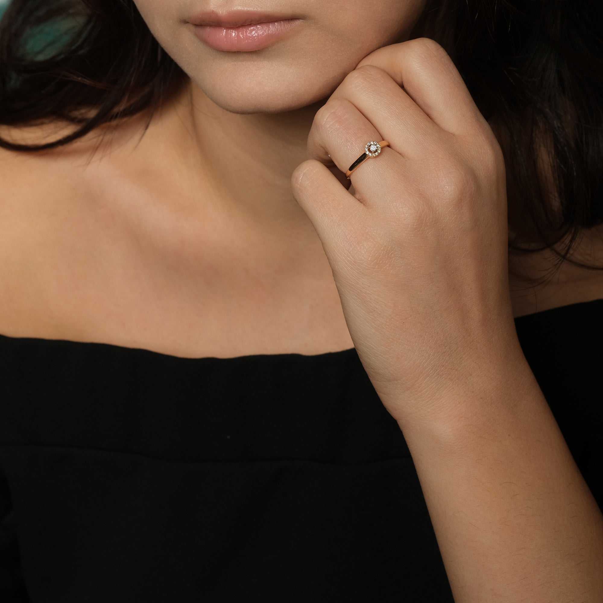 Bague AA-296- or rouge 18k - AGUADEORO
