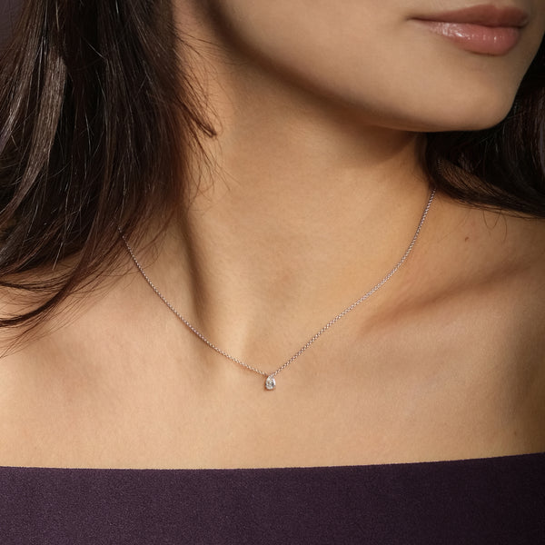 Collier The Tear of Joy 0.30 carats - or blanc 18k - AGUADEORO