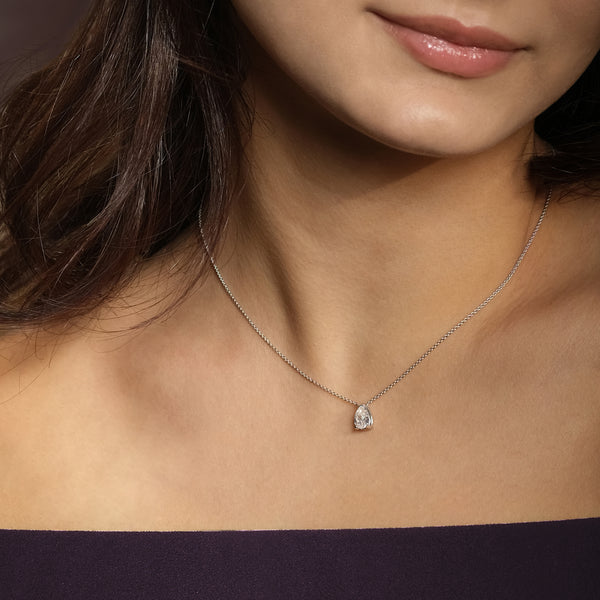 Collier The Tear of Joy 0.75 carats - or blanc 18k - AGUADEORO