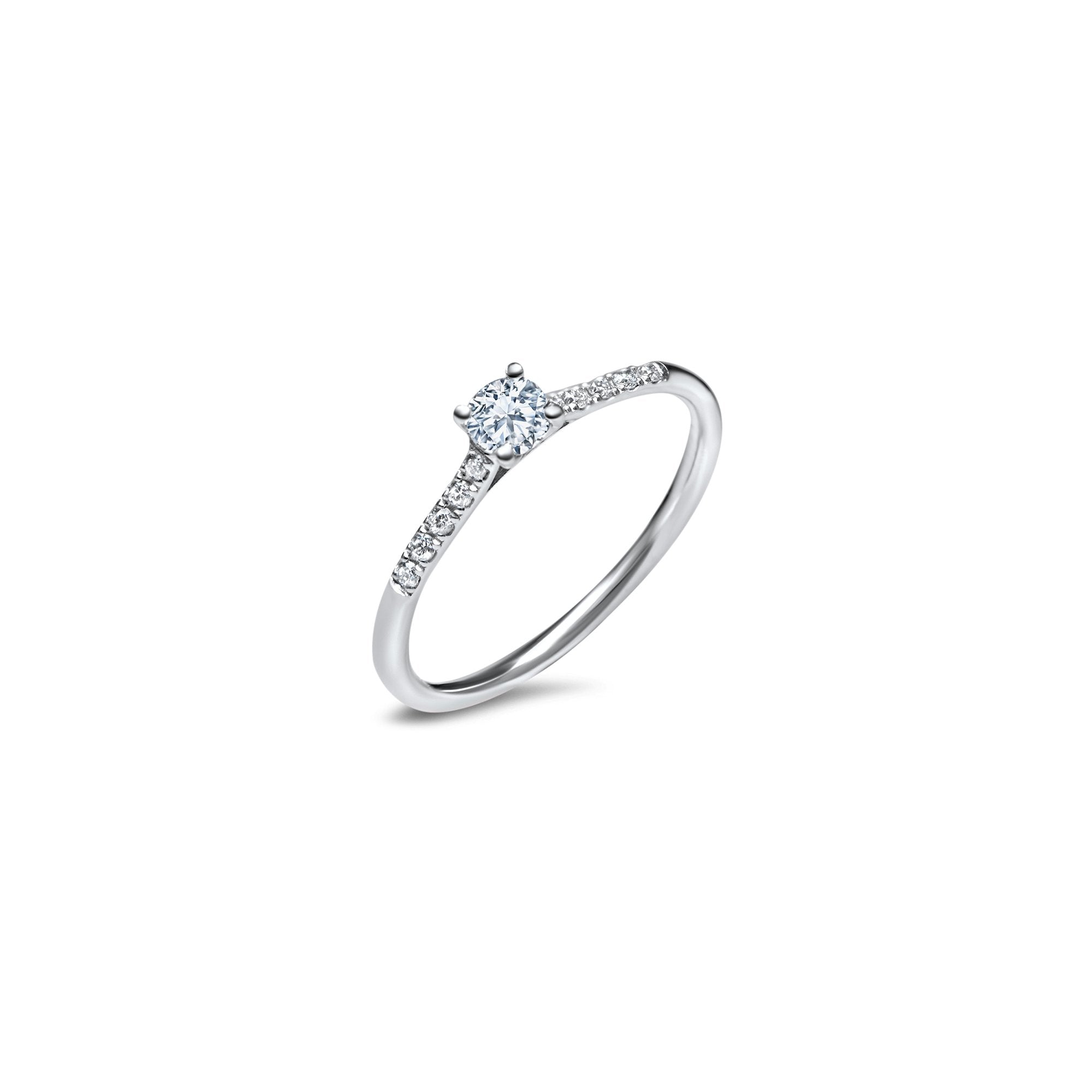 The Fancy V-shape 0.15 carats - or blanc 18k - AGUADEORO