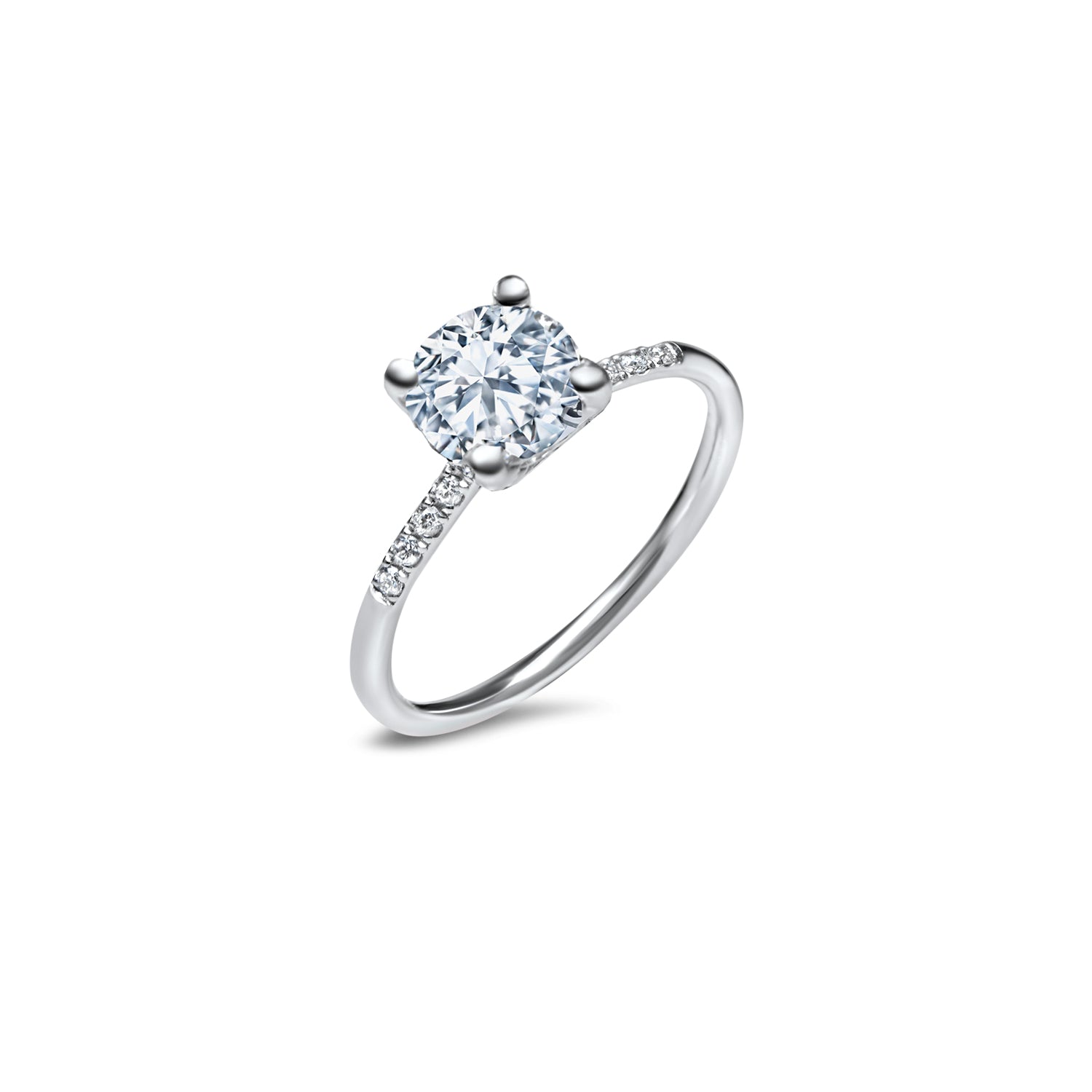 The Fancy V-shape 1.00 carats - platine 950 - AGUADEORO
