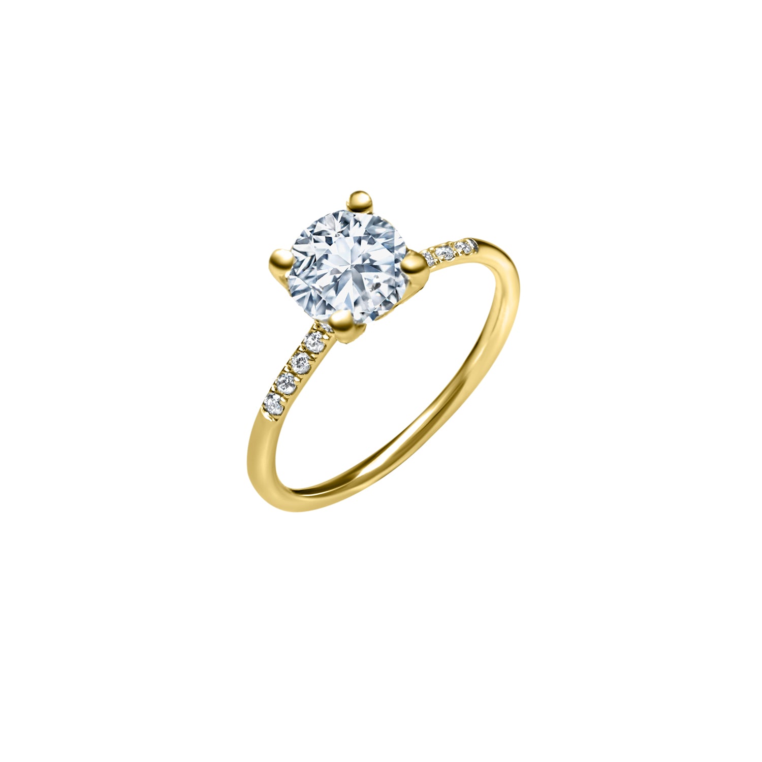 The Fancy V-shape 1.00 carats - or jaune 18k - AGUADEORO
