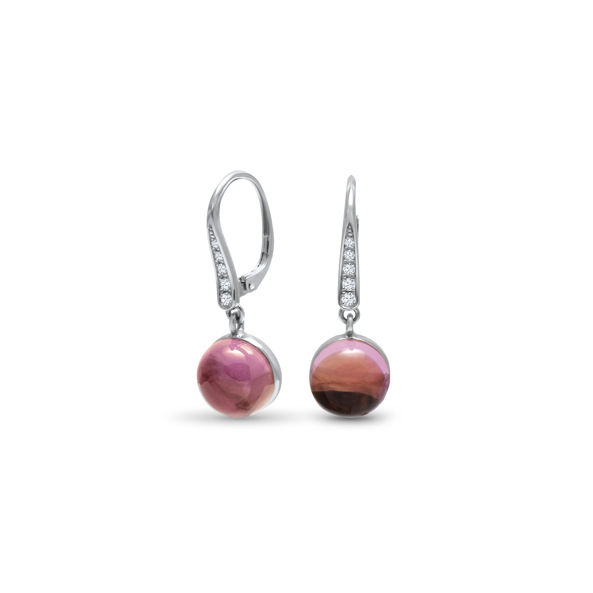 LA LA LA Pink - Round - or blanc 18k - AGUADEORO