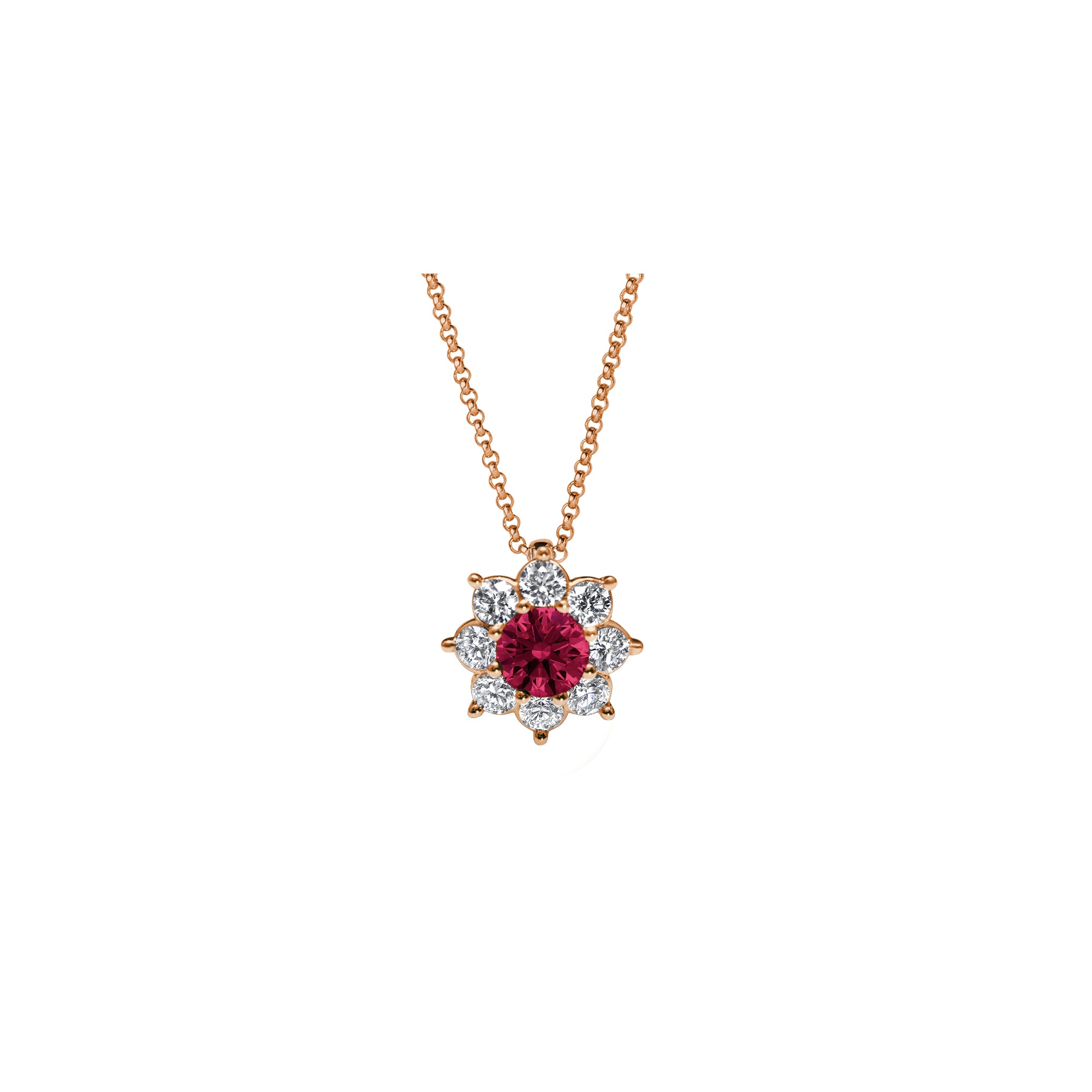 Collier The Blooming Red Flower - or rouge 18k - AGUADEORO