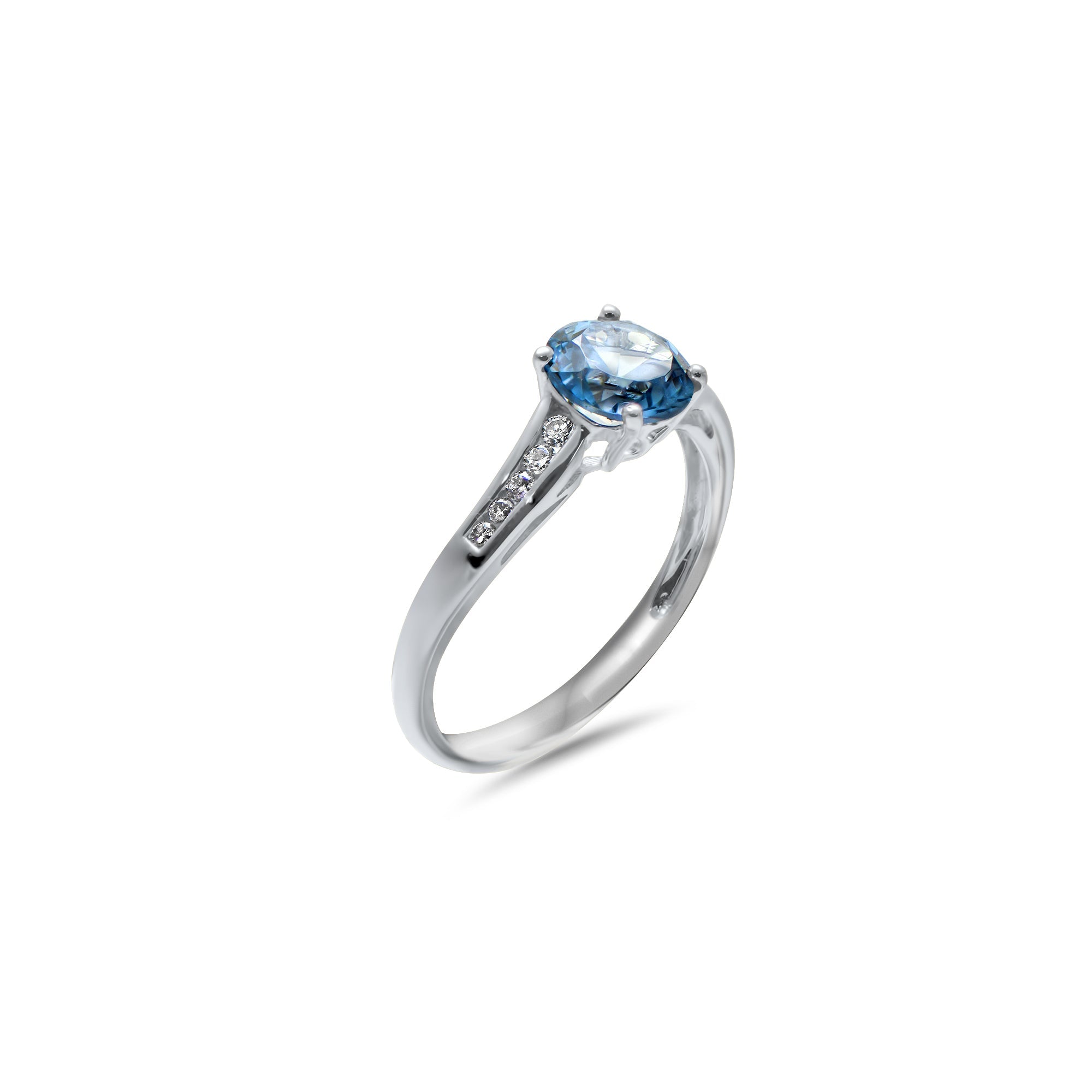 Curvy Blue  - Aigue-Marine 1.50 carat - or blanc 18k - AGUADEORO