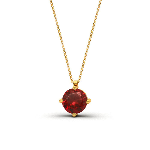 Collier Solitaire Ruby - or rouge 18k - AGUADEORO