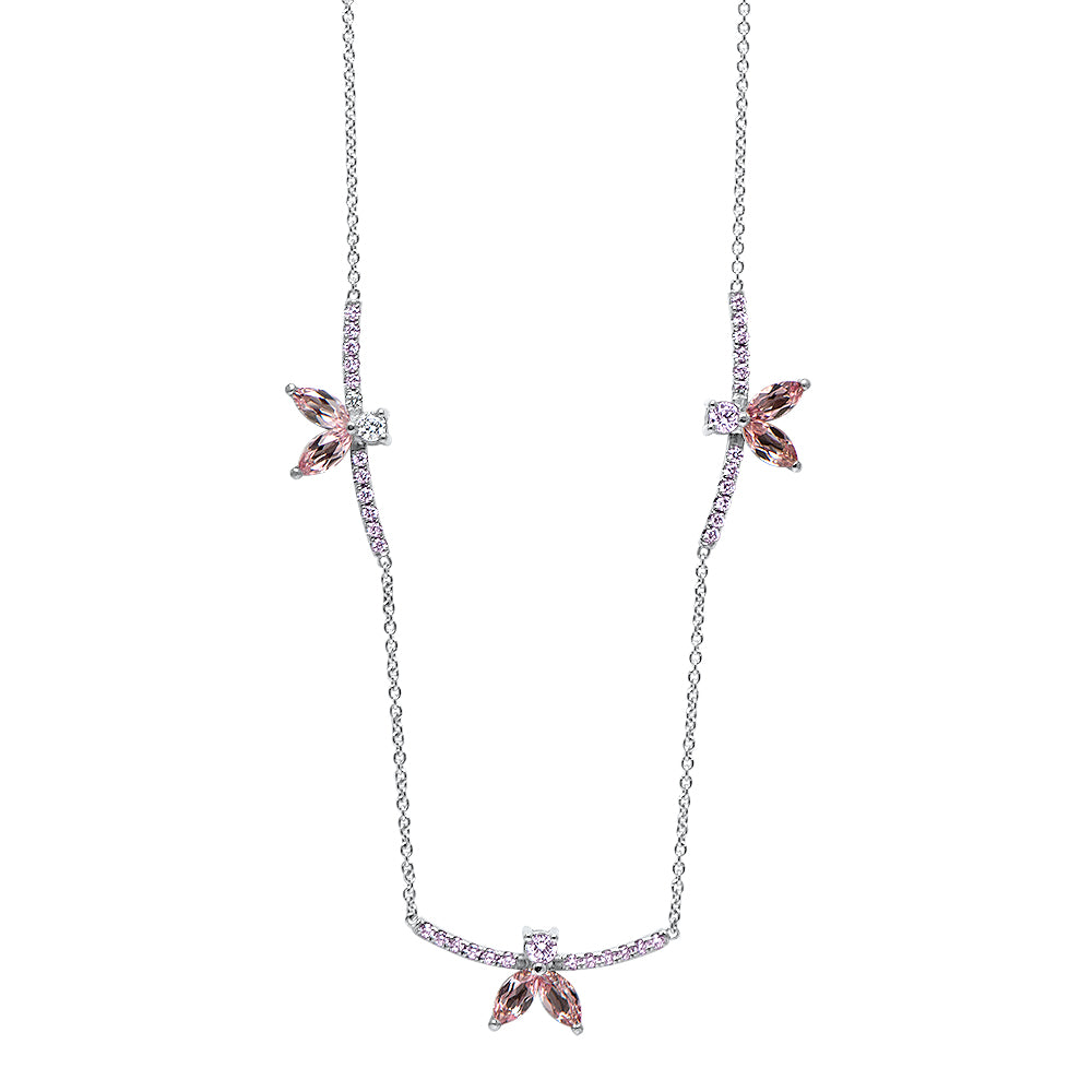 Collier The Pink Ballet Dancers - or blanc 18k - AGUADEORO