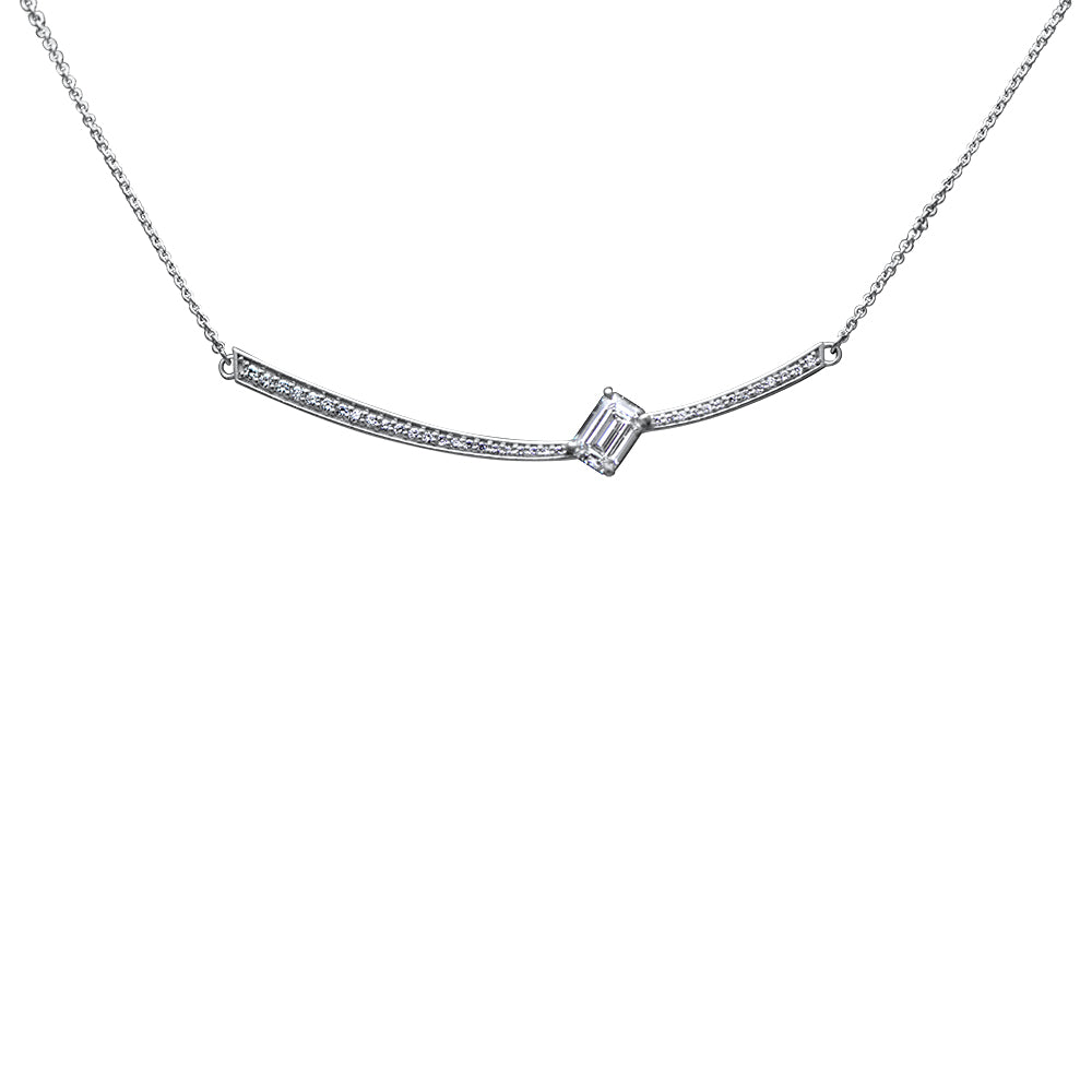 Collier The Fancy Ice Skating Girl 1.00 carats - or blanc 18k - AGUADEORO