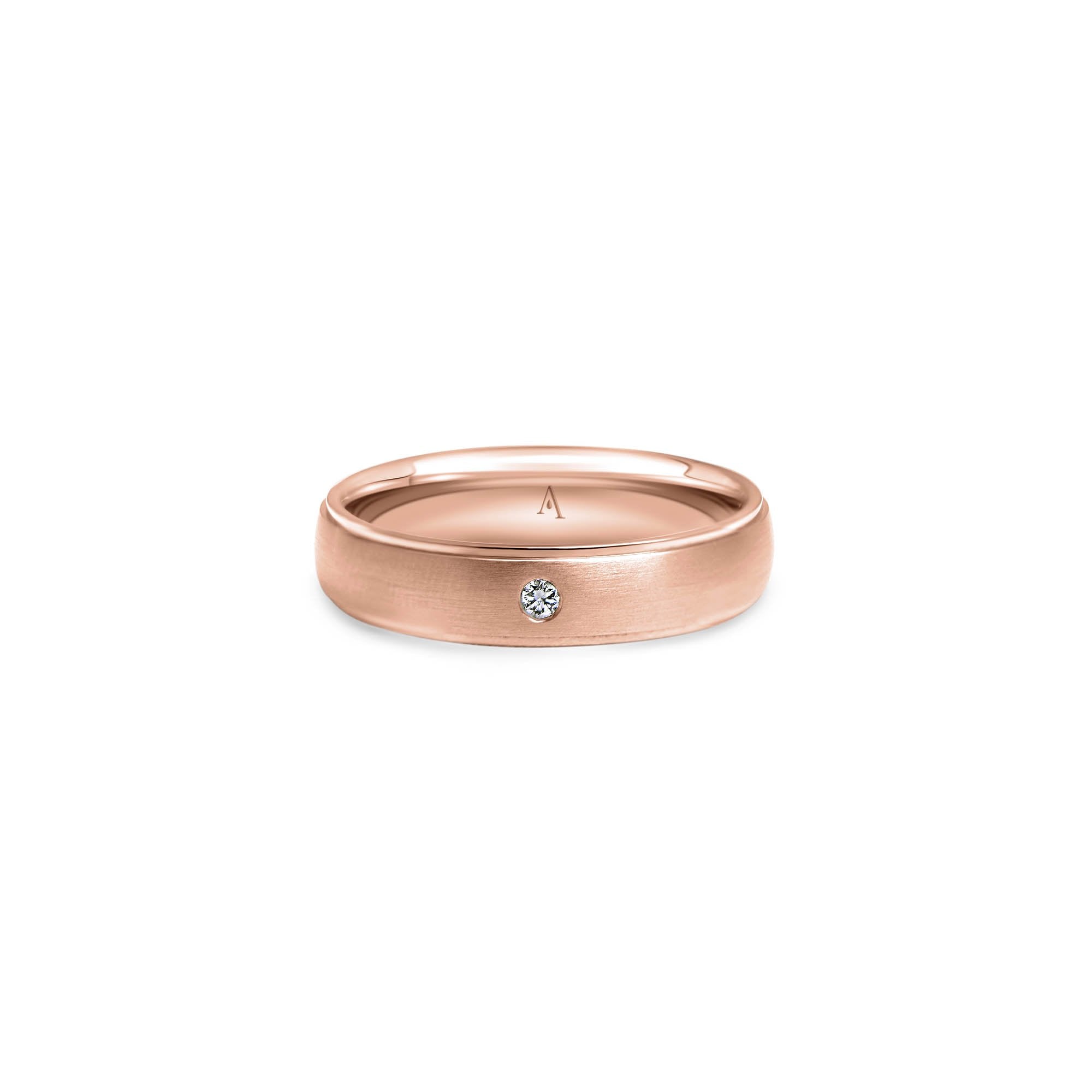 The Shiny Two level Band - or rouge 18k - AGUADEORO