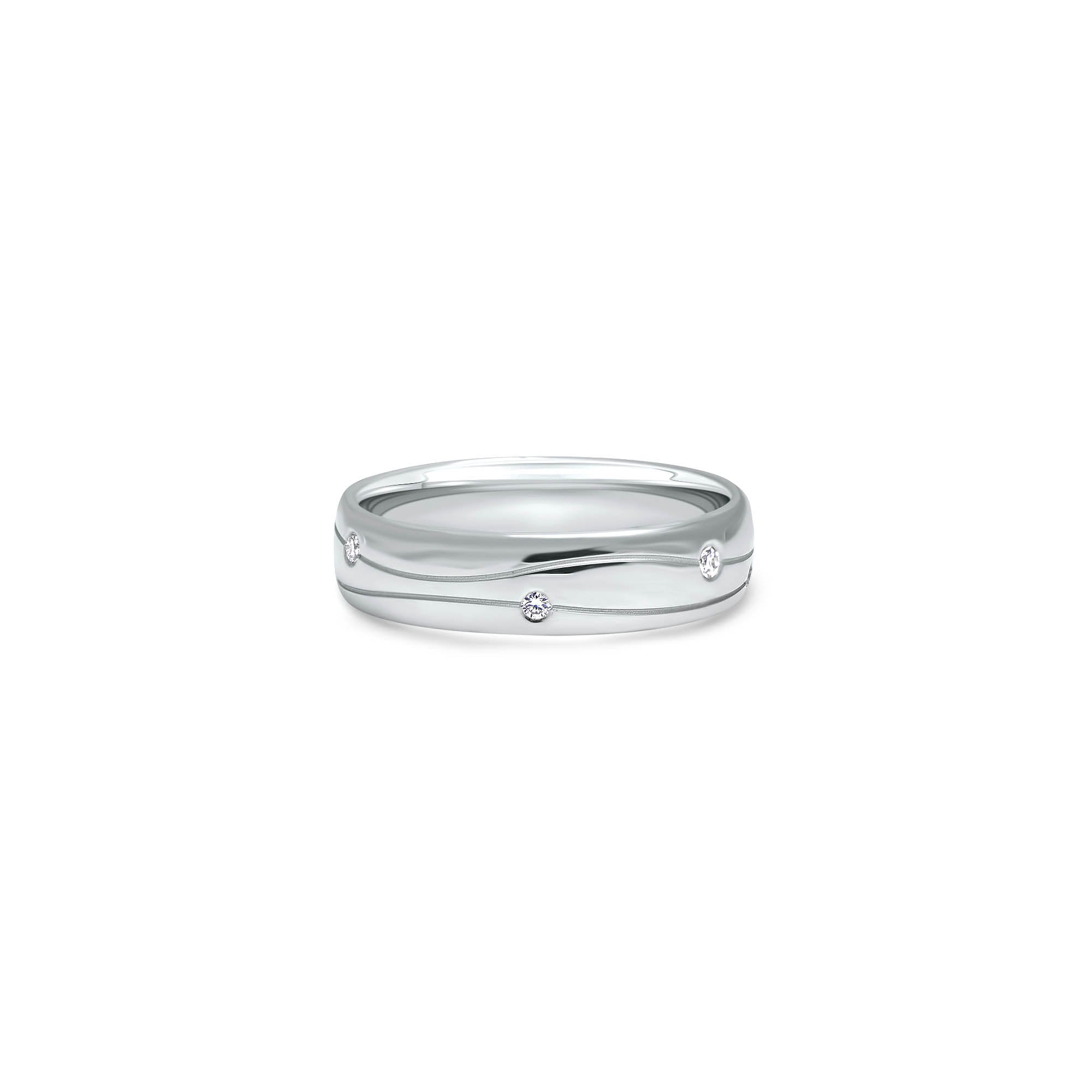 The Fancy Double Waterway - platine 950 - AGUADEORO