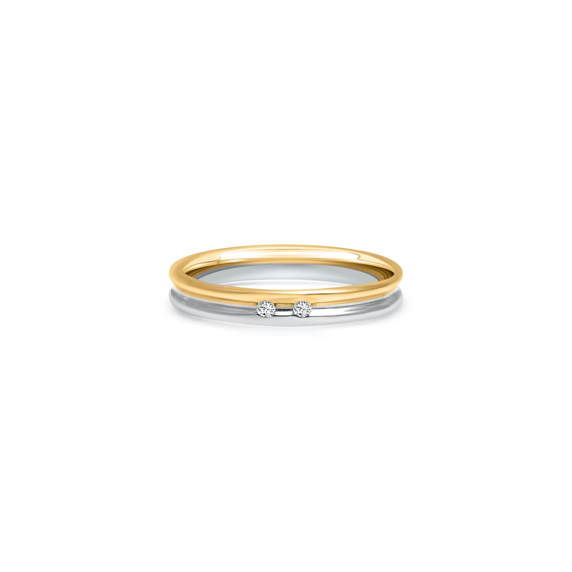 The Fancy Union of Two Souls - or blanc et or jaune 18k - AGUADEORO