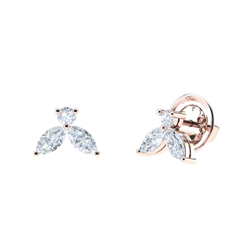 Boucles d'oreilles Little Bee 1.00 carats - or rouge 18k - AGUADEORO