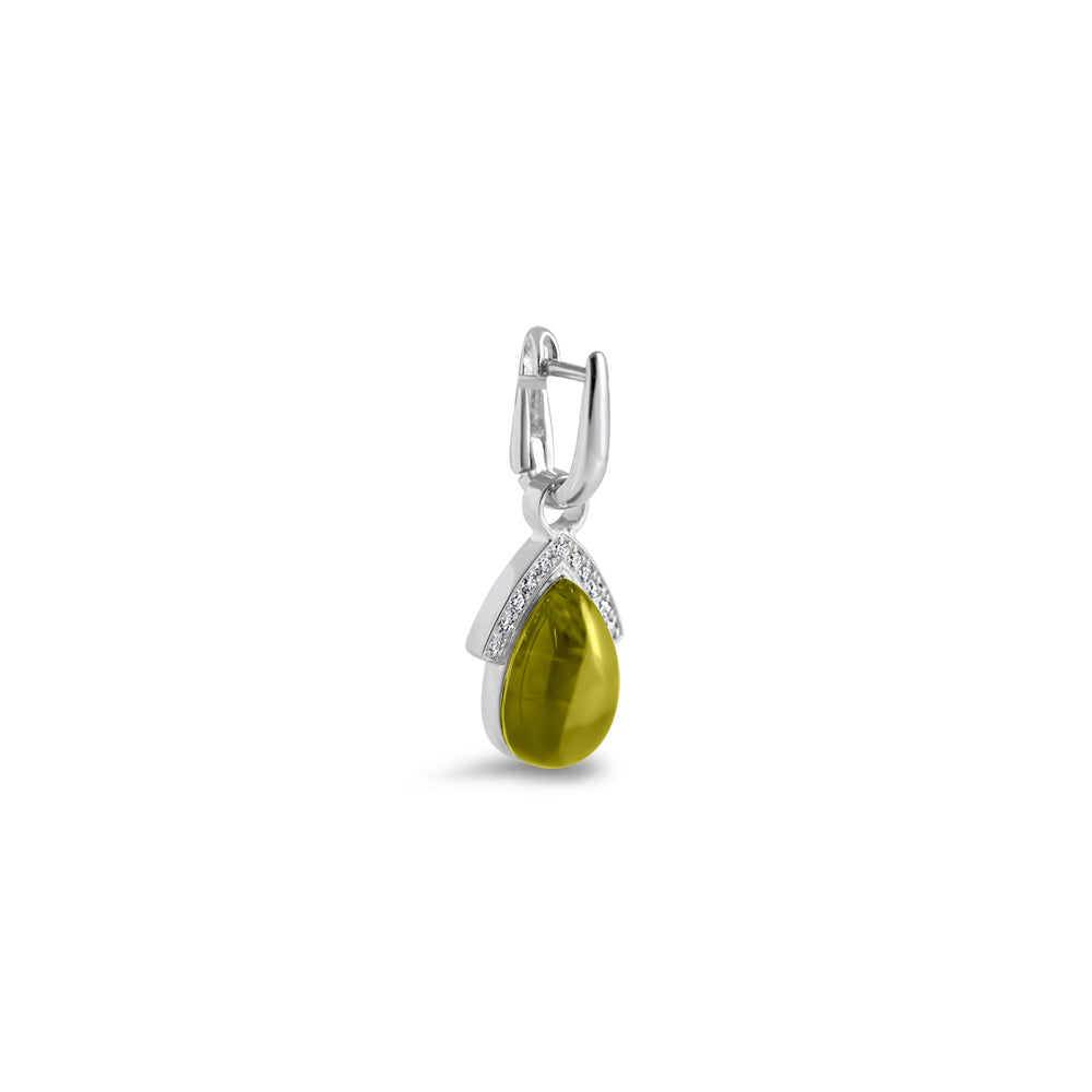 Boucles d'oreilles Olive A - or blanc 18k - AGUADEORO