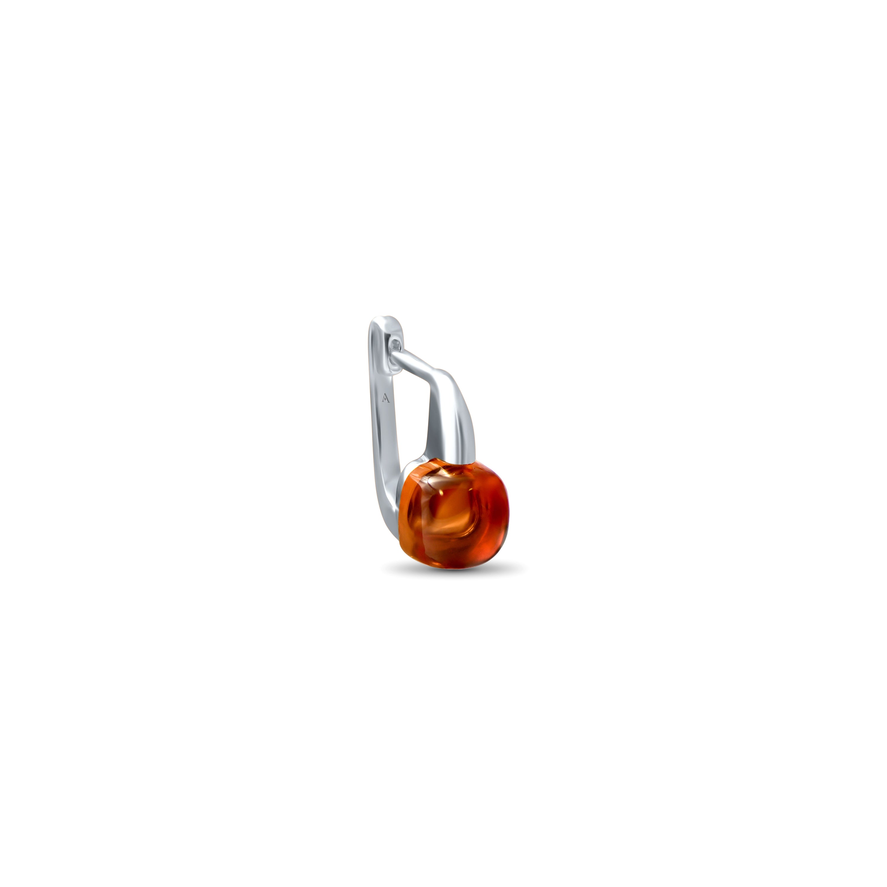 Boucles d'oreilles Ojos Asi Orange Sapphire - or blanc 18k - AGUADEORO