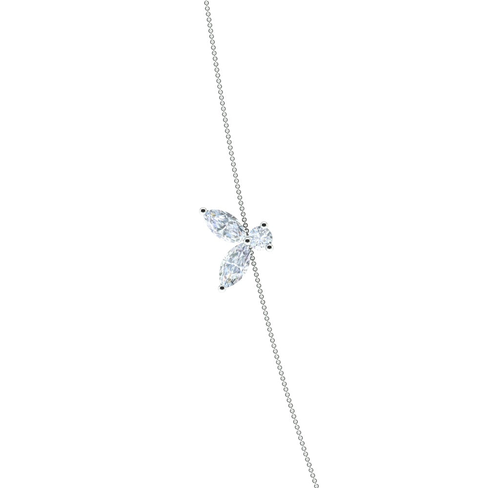 Collier sautoir Little Bee Grand - or blanc 18k - AGUADEORO