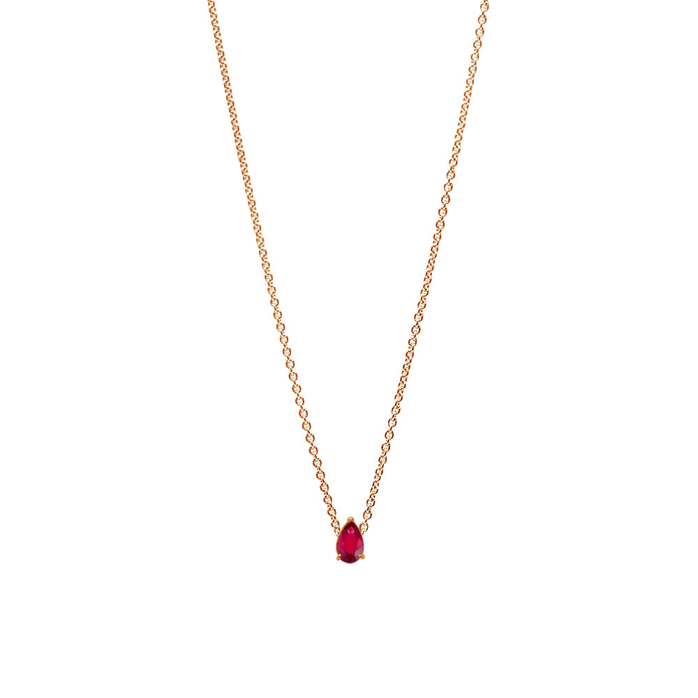 Collier The Little Tear of Joy Ruby 0.30ct - or rouge 18k - AGUADEORO