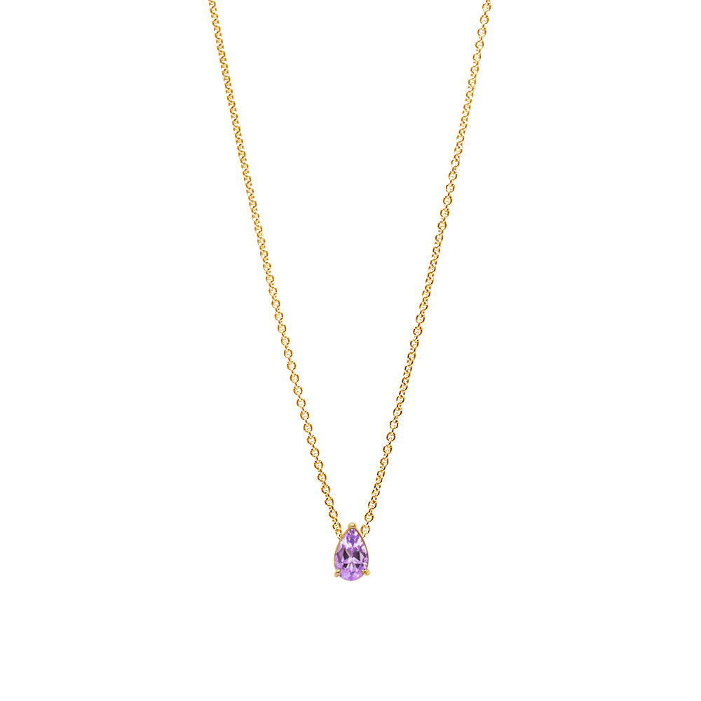 Collier The Little Tear of Joy Amethyst 0.50ct - or jaune 18k - AGUADEORO