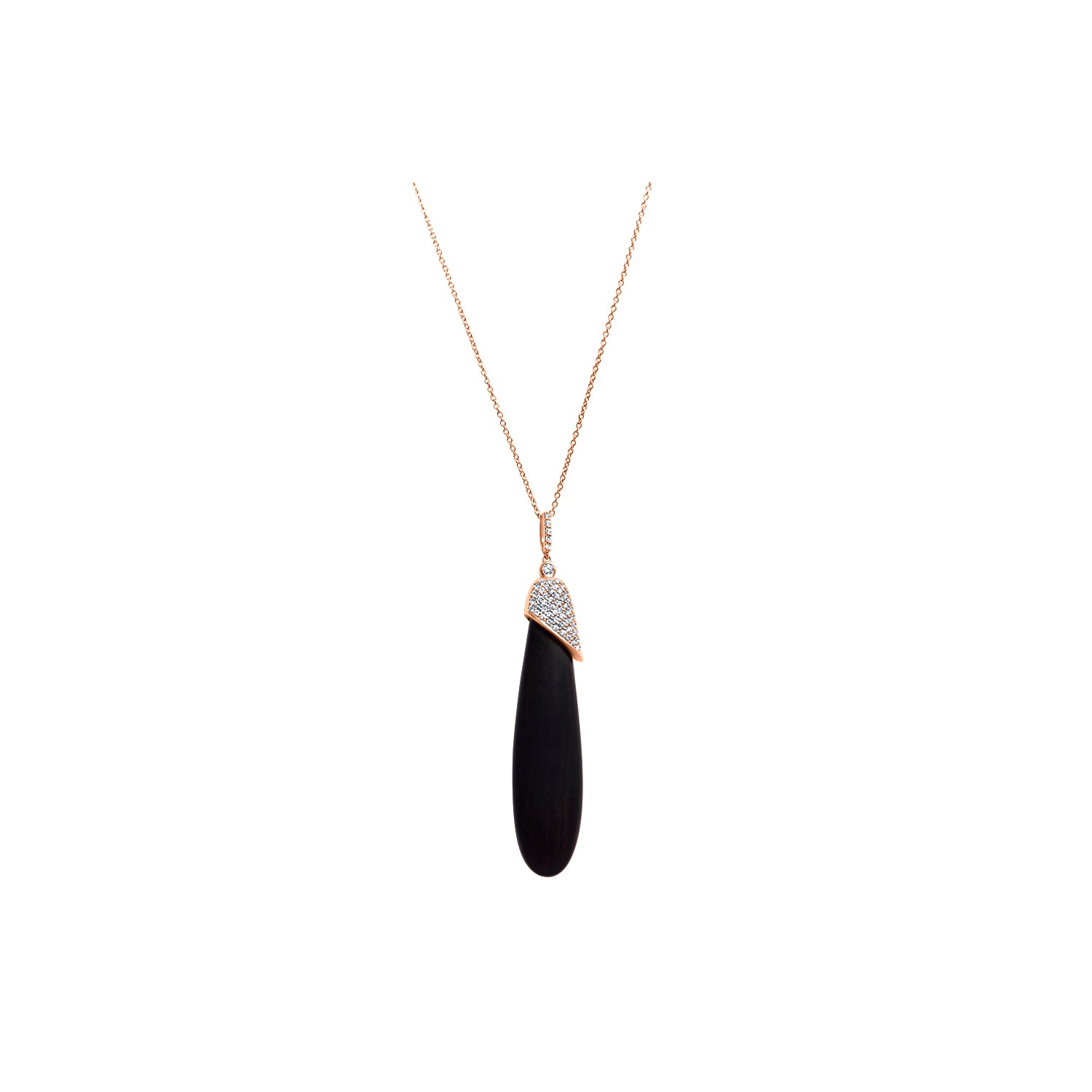 Collier The Ebène Drop - or jaune 18k - AGUADEORO