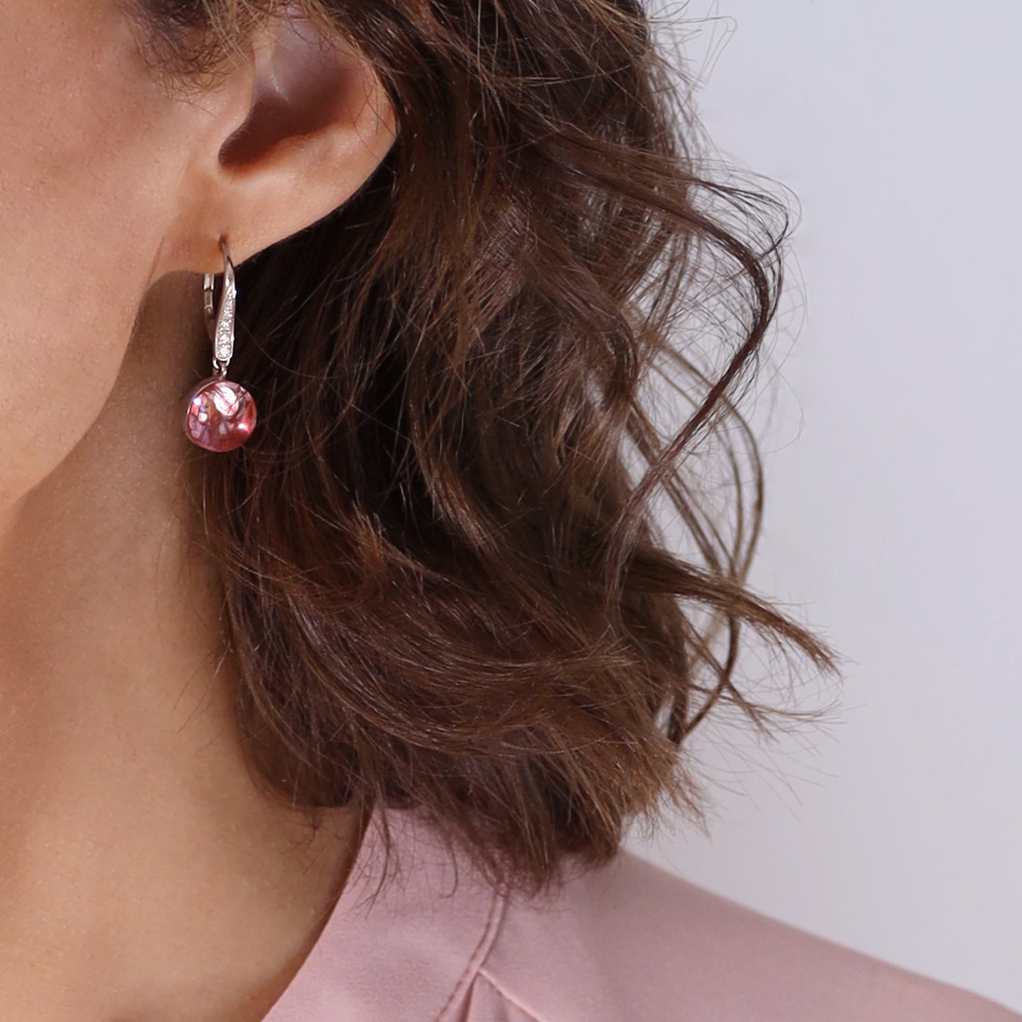 LA LA LA Pink - Round - or blanc 18k - AGUADEORO