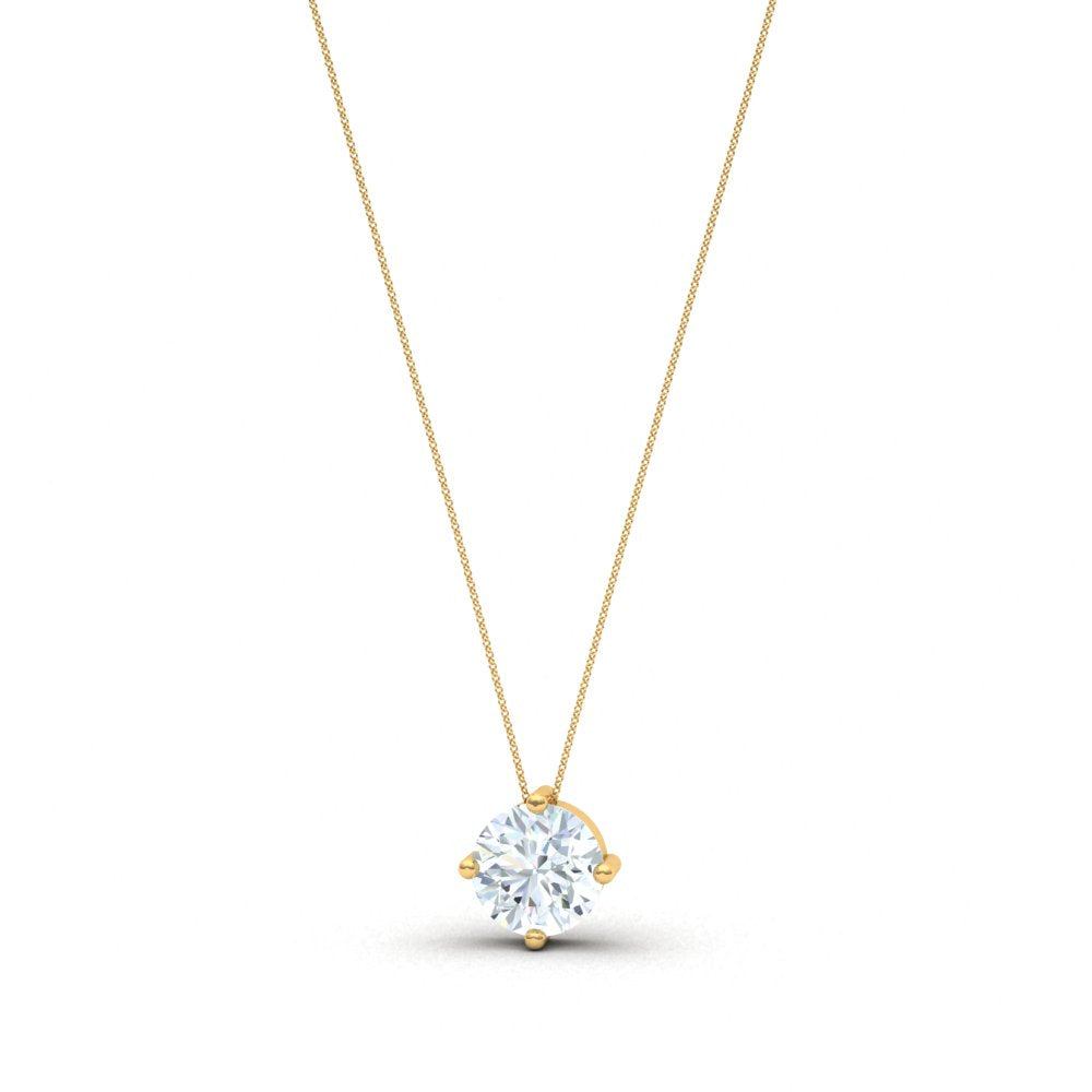 Collier Solitaire 0.15-0.90 carats - or jaune 18k - AGUADEORO