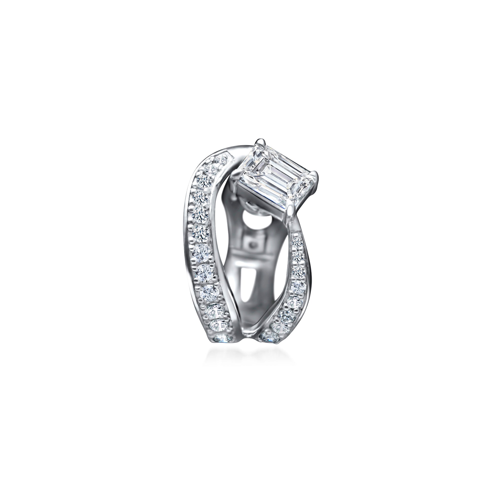 Boucles d'oreilles The Fancy Ice Skating Girl 1.00ct - platine 950 - AGUADEORO