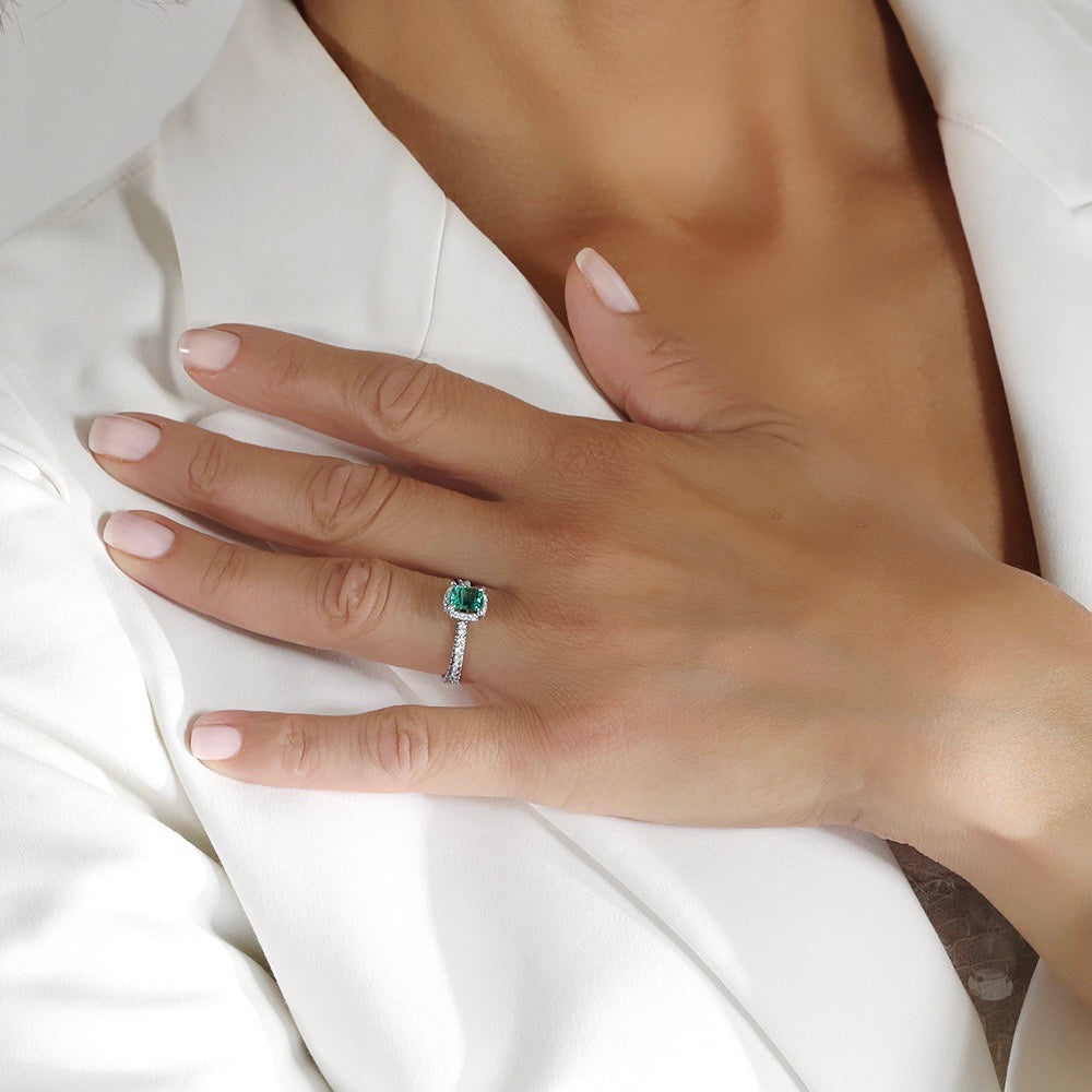 Mille nuances de vert  - 0.50 carat - platine 950 - AGUADEORO