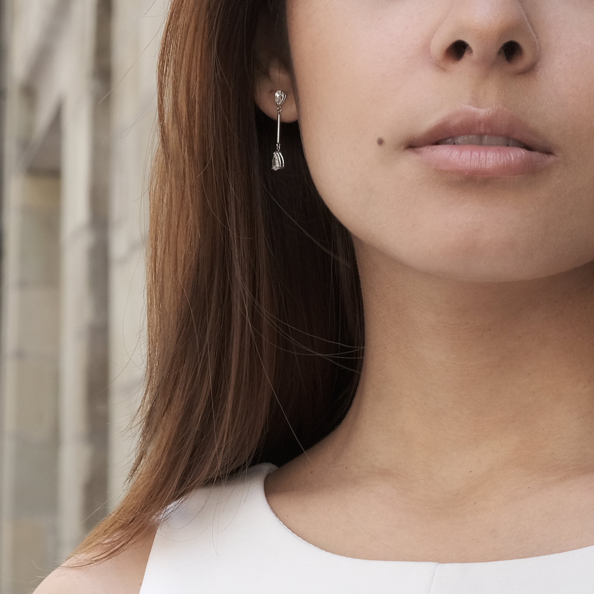 Boucles d'oreilles Ottava Alta - or blanc 18k - AGUADEORO
